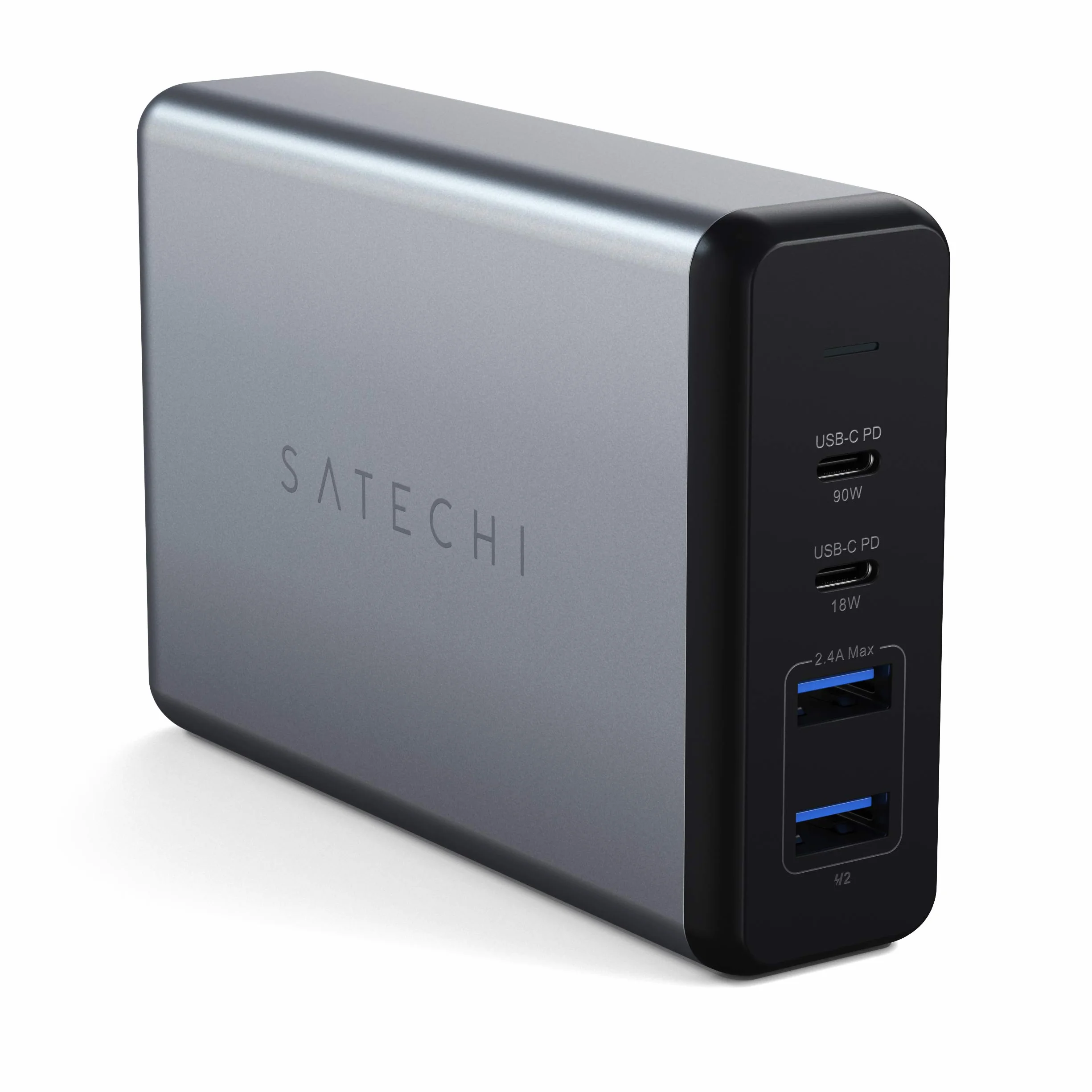 SATECHI 108W USB-C Ładowarka Biurkowa 2x USB-C 2x USB-A Stacja Szybkiego Ładowania do MacBook iPad iPhone