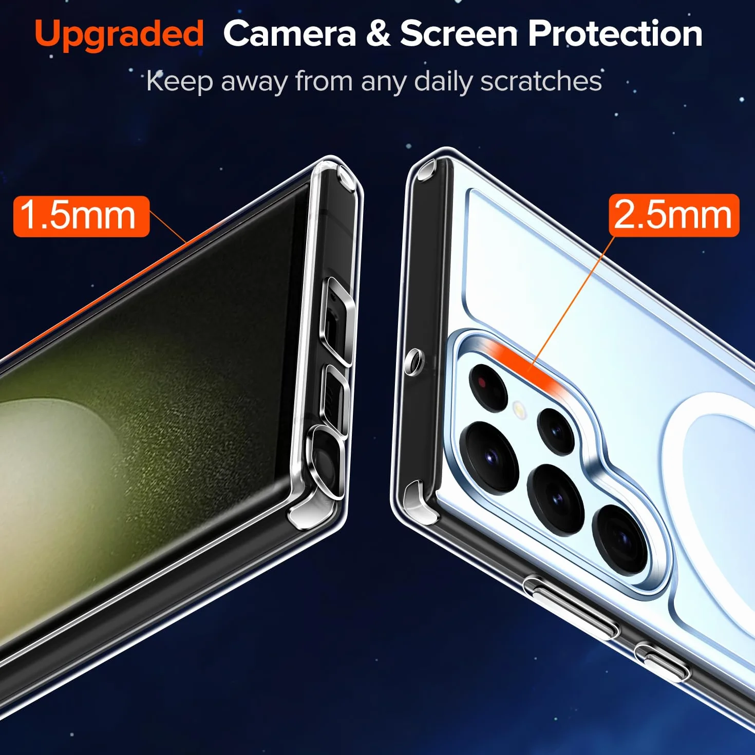 iVoler Przezroczyste magnetyczne etui do Samsung Galaxy S23 Ultra 5G, kompatybilne z MagSafe, [przeciw żółknięciu] [Odporny na wstrząsy wojskowy] Przezroczysty cienki pokrowiec odporny na zarysowania