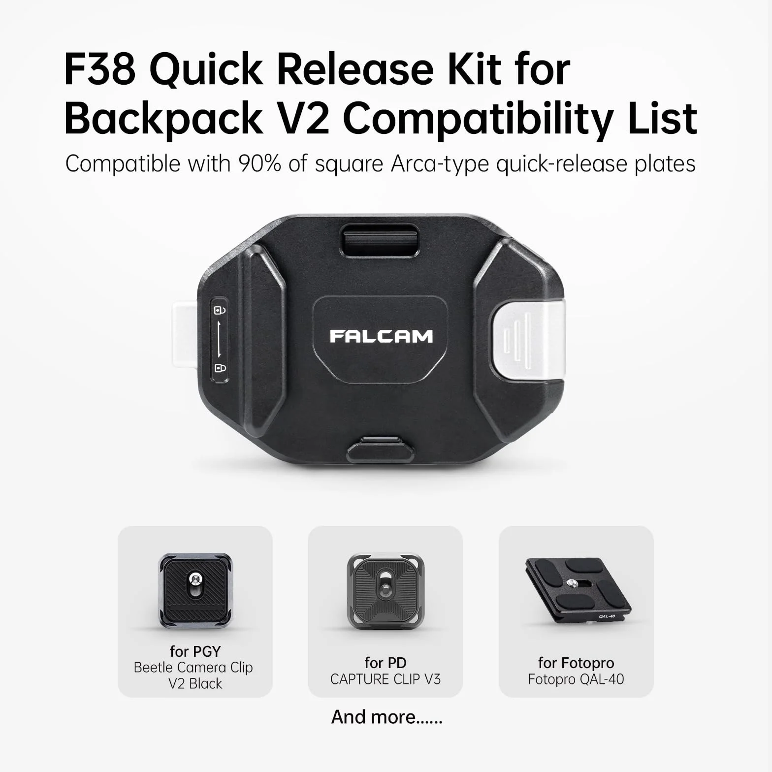 FALCAM F38 Kit Clip Camera V2, F38 klips plecak z płytą na plecak pasek na ramię i aparat F38B3803