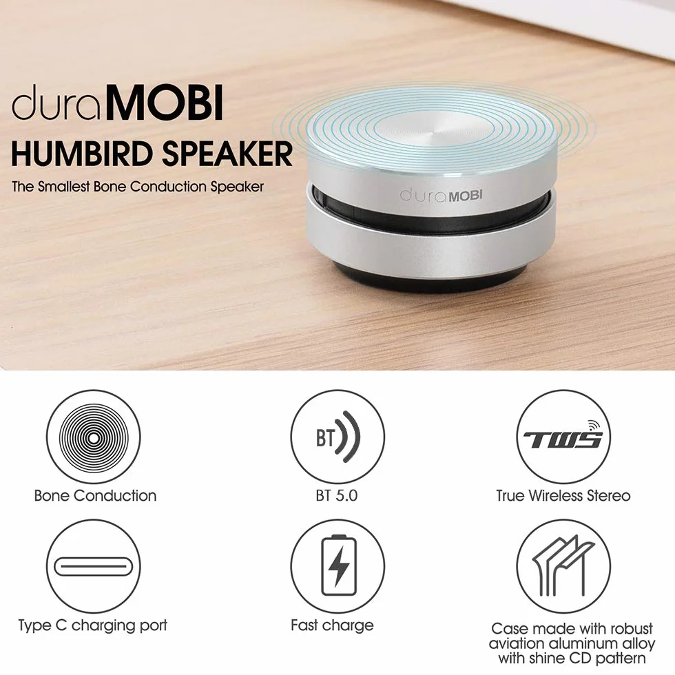 1 opakowanie bezprzewodowych głośników BT przewodnictwo kostne mini przenośne głośne stereo dźwięk wbudowany mikrofon Sound Box