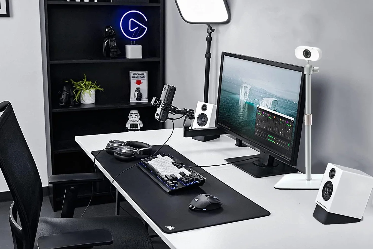 Logitech Brio 100 300 500 C270 C310 StreamCam MX Brio 4K C920 C922 C930 C925 C615 magnetyczny uchwyt do kamery internetowej