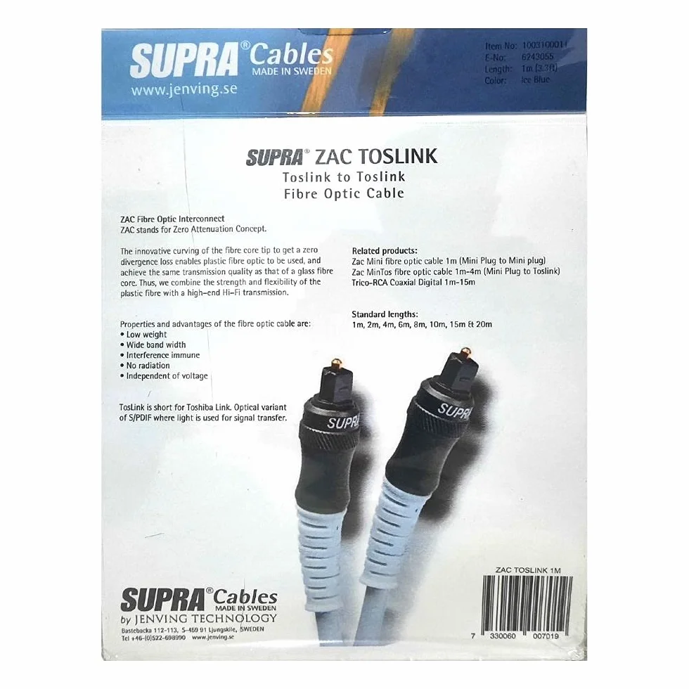 Cavo Supra Zac Toslink Optical 1Mt
