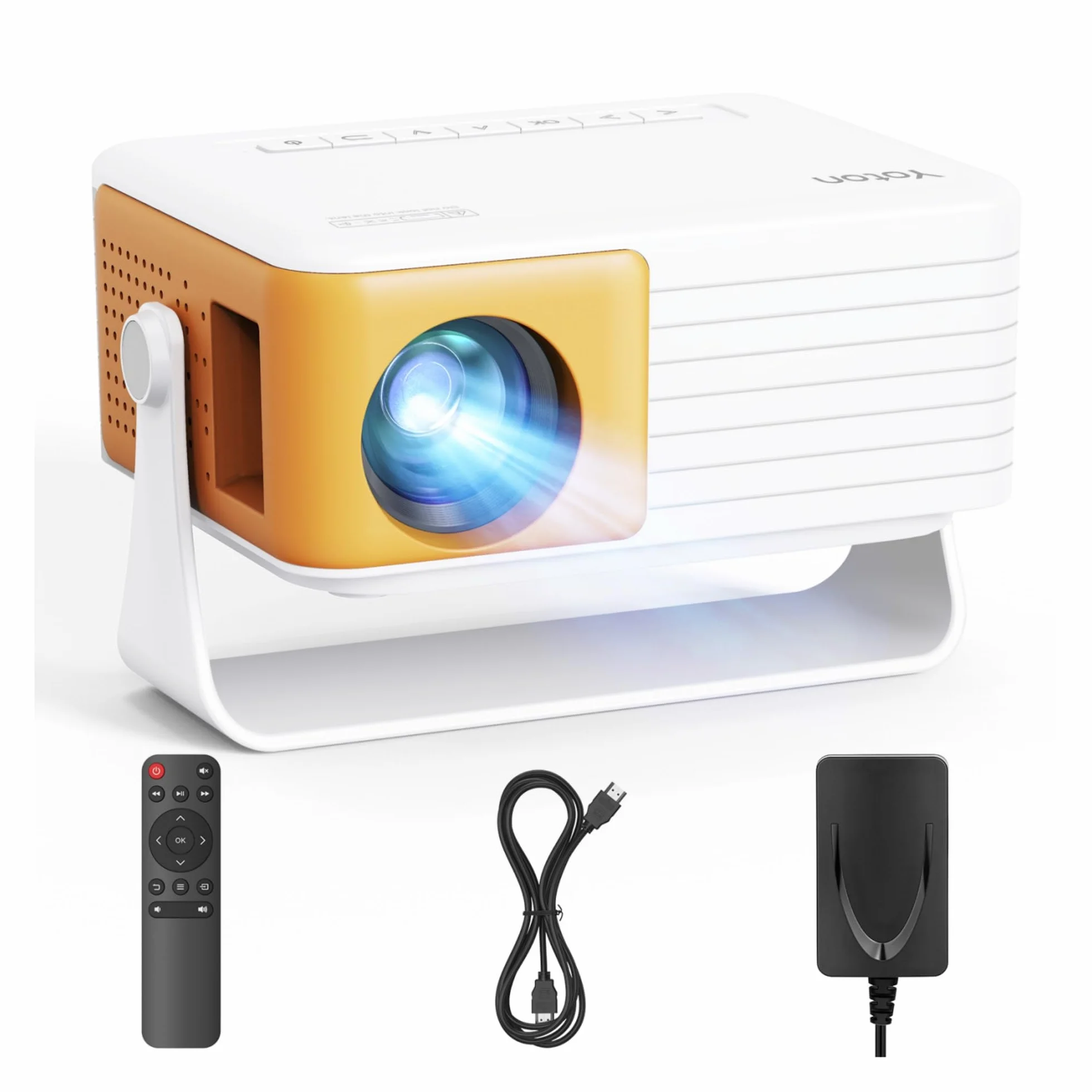YOTON Mini Projektor - Y3 Przenośny projektor 1080P Full HD, Korekcja tTapezu ±15°, 200 cali, Zoom 25%, Projektor Wideo Kina Domowego kompatybilny z HDMI/USB/iOS/Android/Firestick/PS5