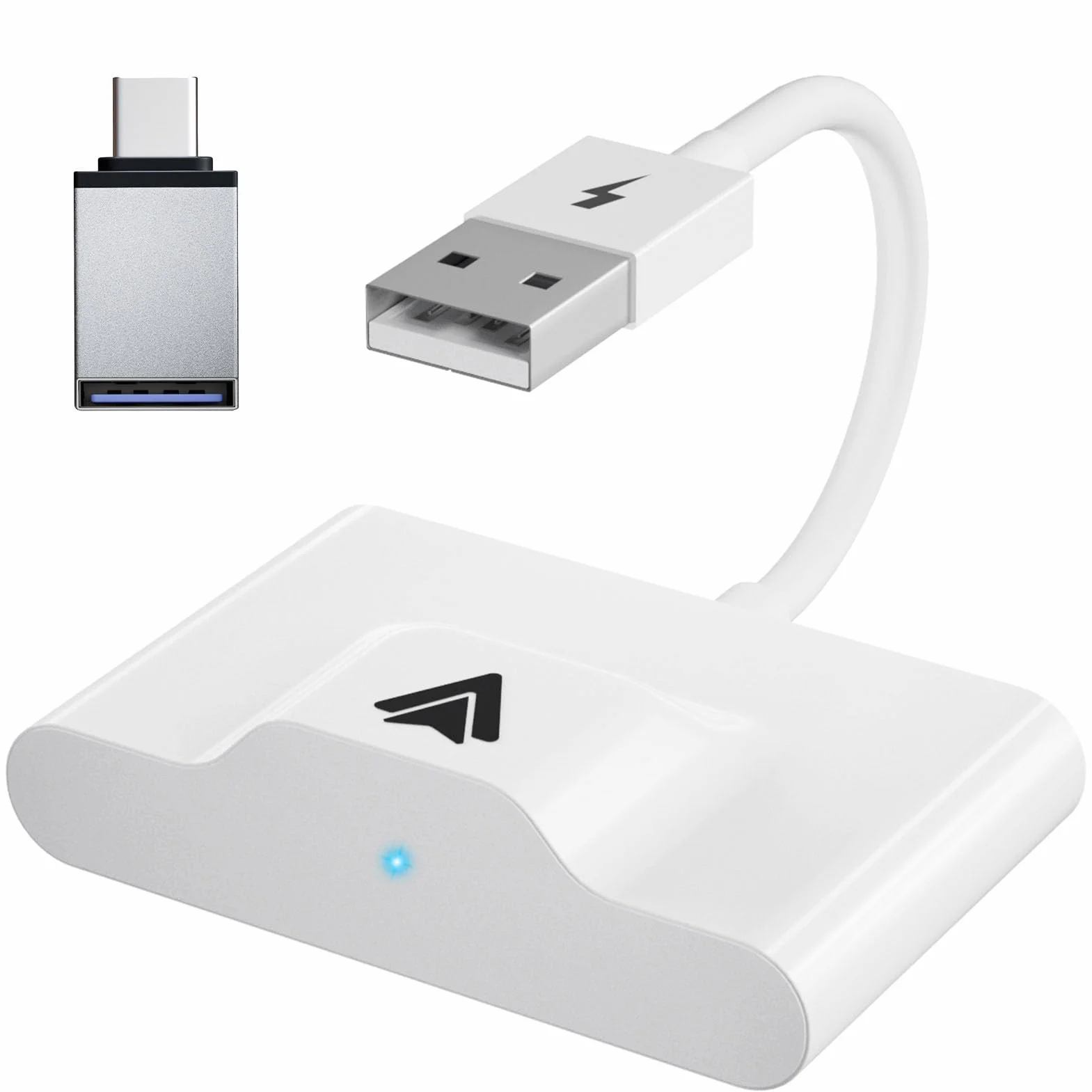Bezprzewodowy Adapter Samochodowy dla Android Auto, Samochodowy Bezprzewodowy Klucz Samochodowy Typu C Szybkie Połączenie dla Androida, Bezpośredni Adapter USB, Mini Auto