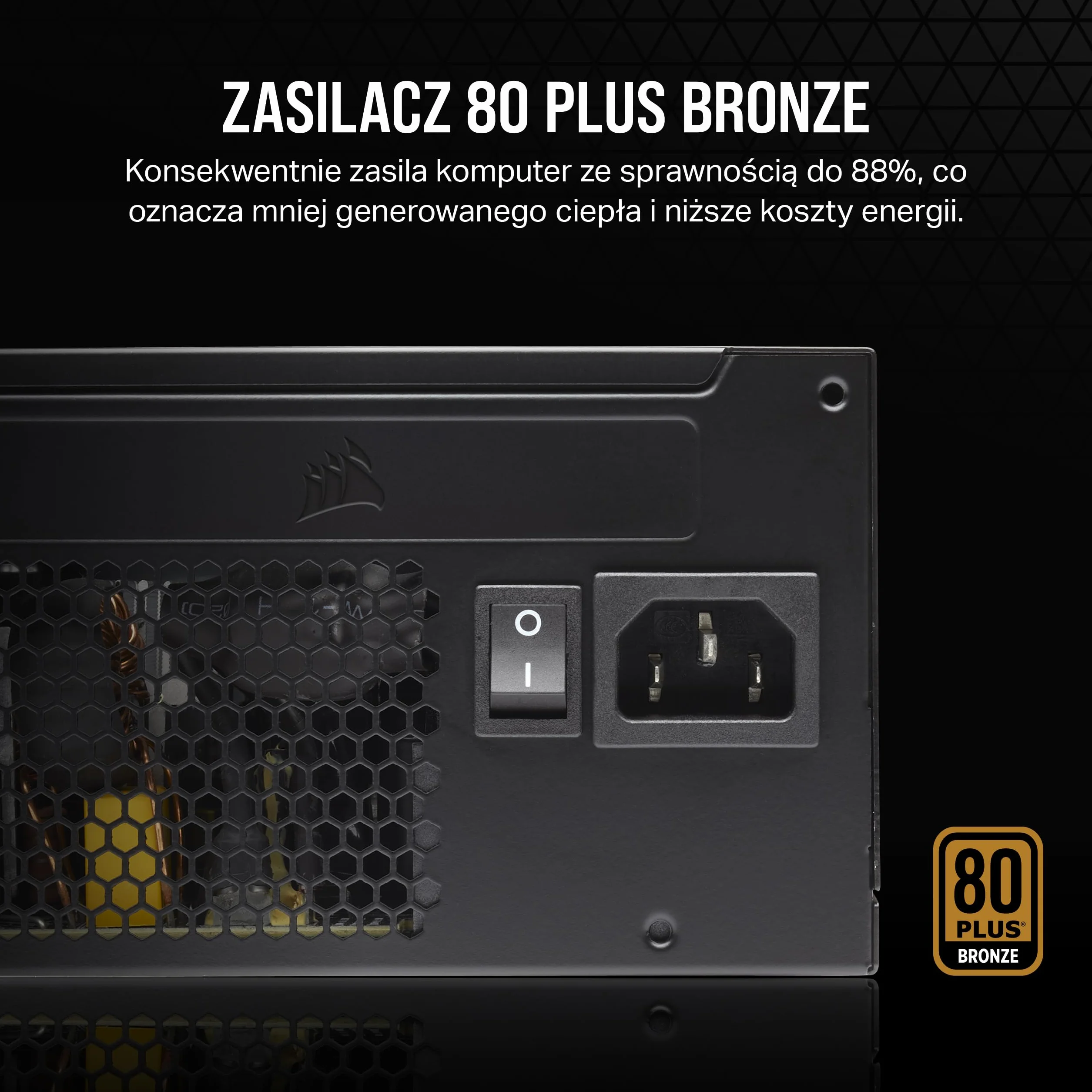 CORSAIR CX550 ATX 550W Zasilacz 80 PLUS Bronze Czarny