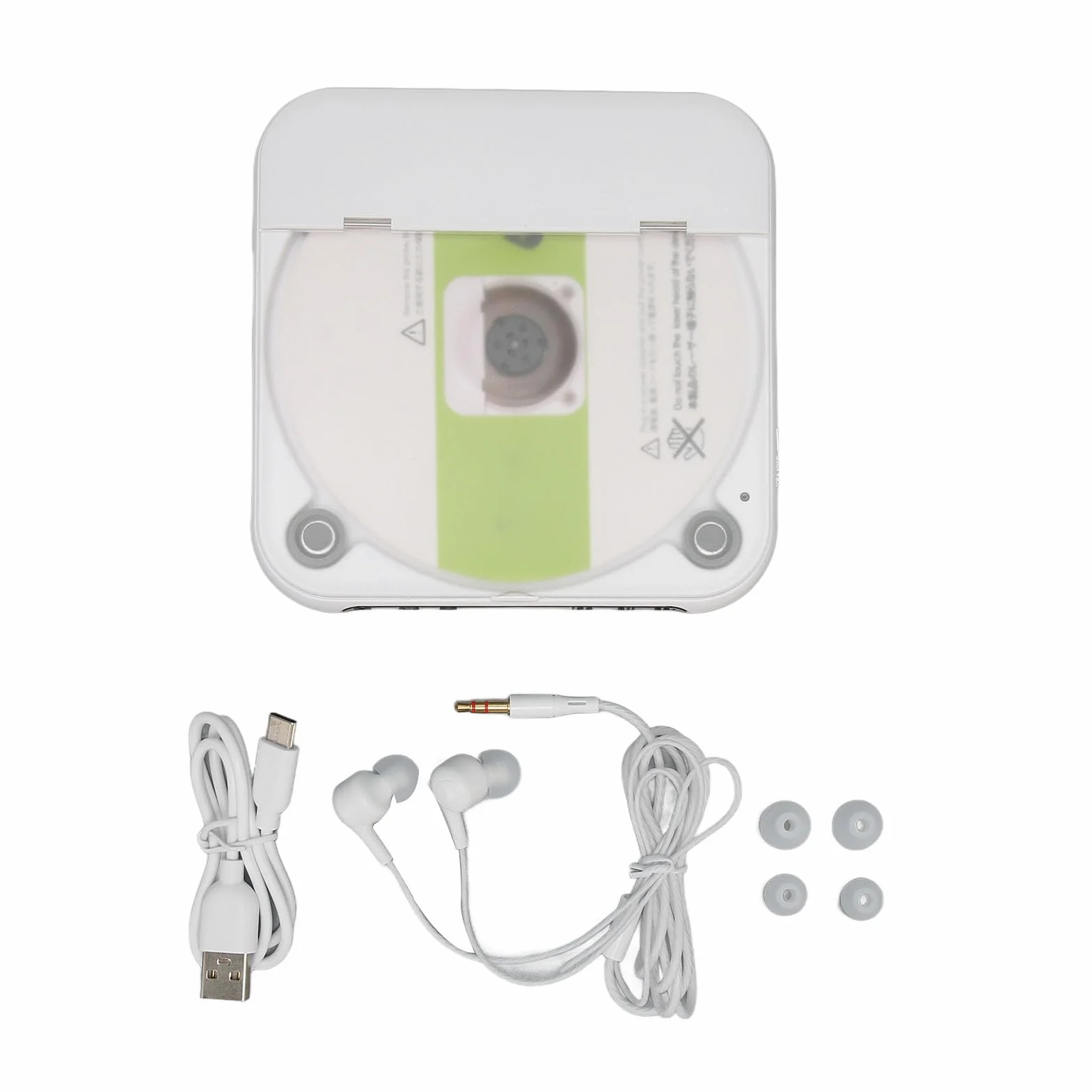 Przenośny Odtwarzacz CD z BT, Anti Skip, 1200 mAh, LCD, USB, AUX, Słuchawki