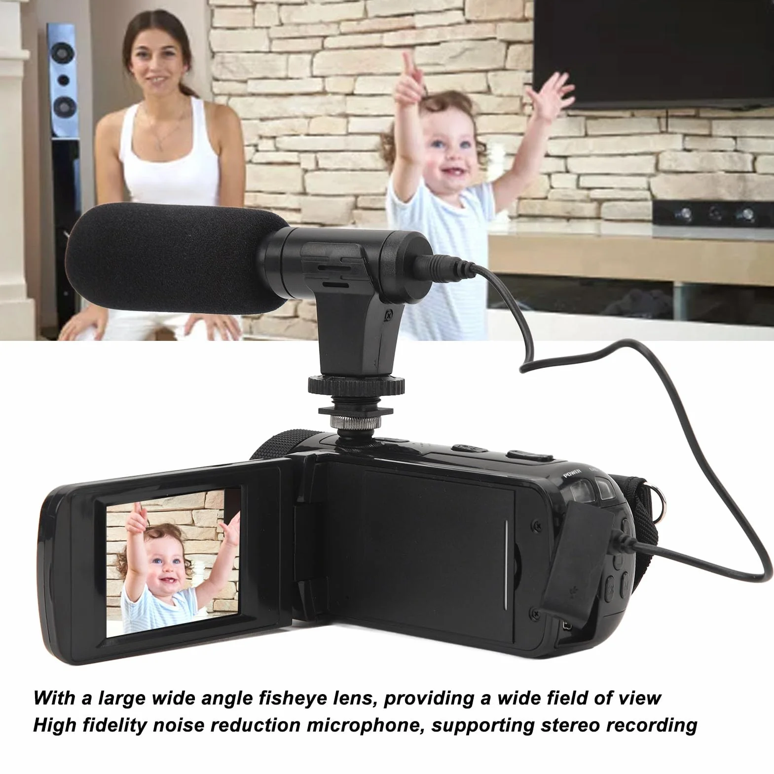 Annadue Kamera wideo Full HD 1080p 16 MP zoom 16x z ekranem dotykowym IPS 6.1 cm do YouTube