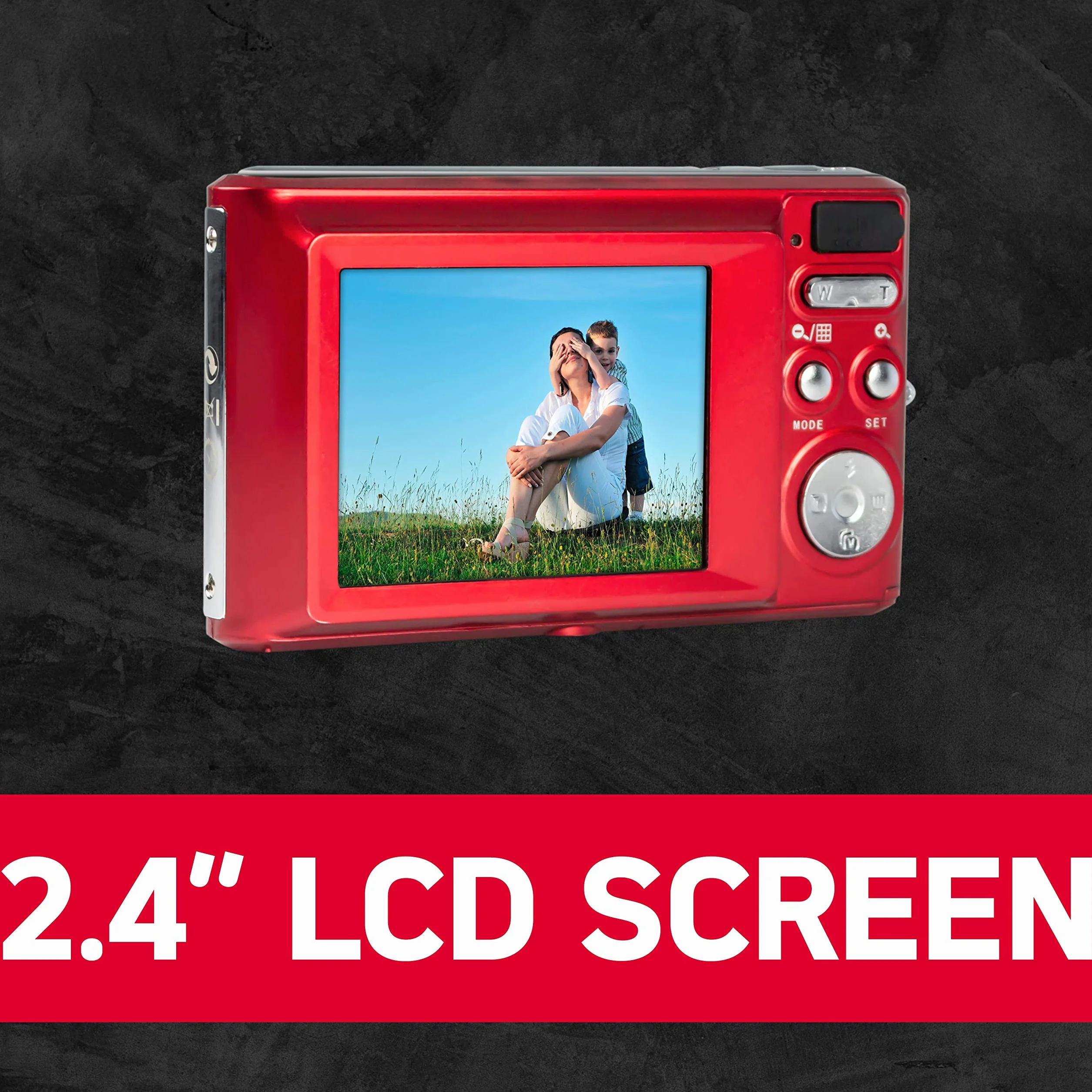 AGFA Photo kompaktowy aparat cyfrowy 21 MP CMOS 8x zoom cyfrowy LCD czerwony