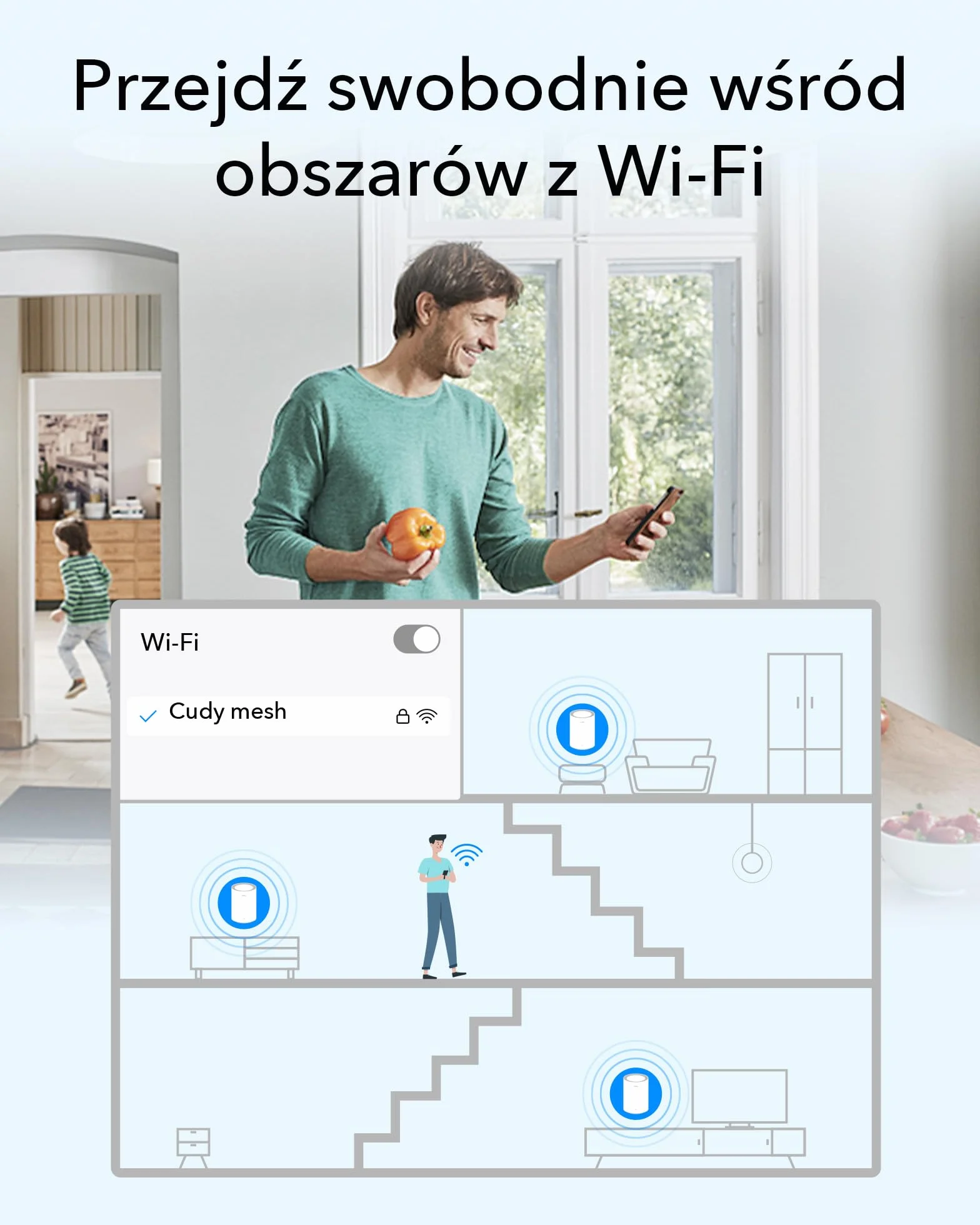 Cudy AX3000 2.5G System Wi-Fi 6 Mesh Dla Całego Domu, Idealny dla Internetu 1Gig+, Wireguard, OpenVPN, Zerotier, Opakowanie, M3000 1-Pack (M3000 1-Pack V2.0)