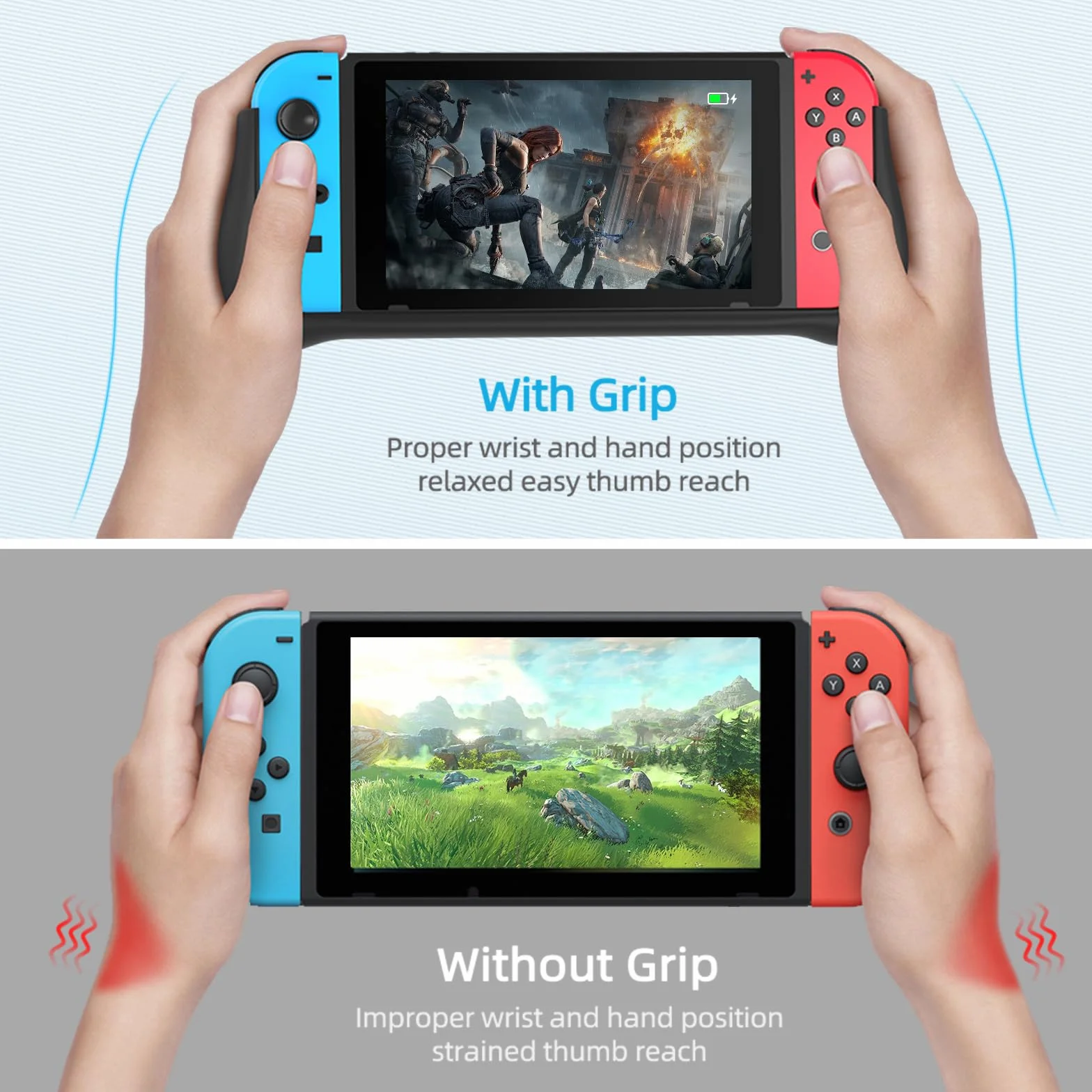 NEWDERY Etui z akumulatorem 10000 mAh do Nintendo Switch, Power Bank Case Cover