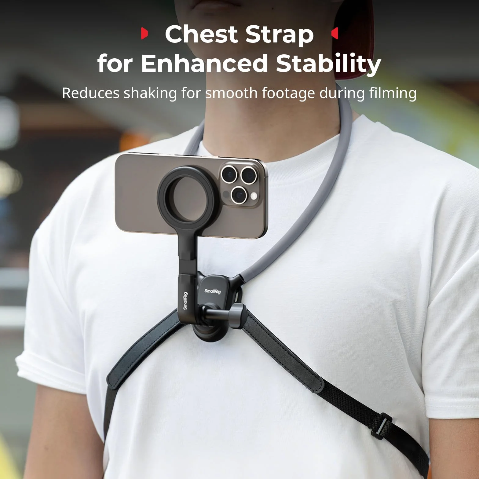 SMALLRIG Magnetyczny uchwyt na szyję do telefonu i kamery sportowej 300g iPhone 16/15/14 Android GoPro 13/12 DJI Action 5 Pro/4/3 Insta360
