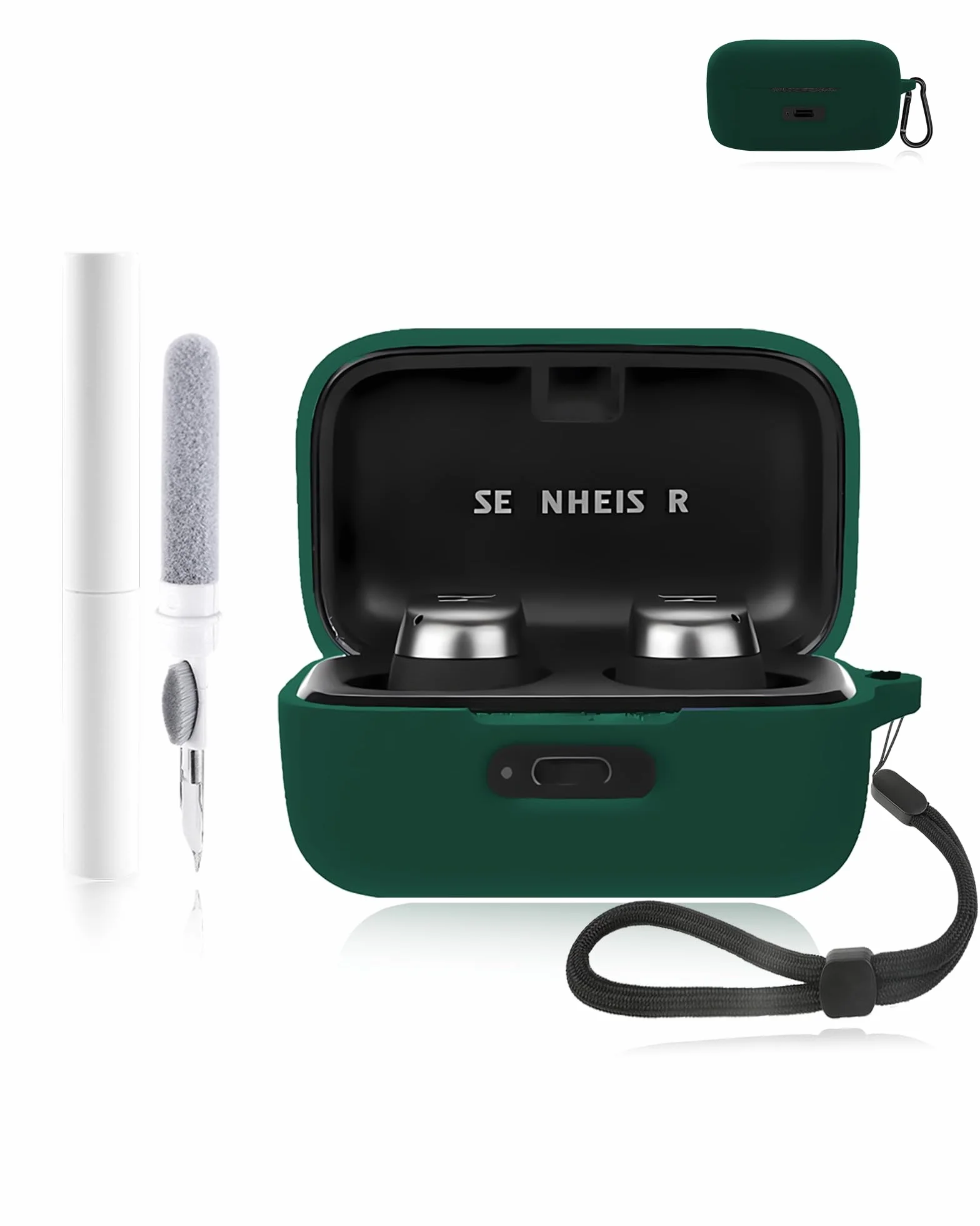 Silikonowe etui ochronne do słuchawek dousznych Sennheiser MOMENTUM True Wireless 4, trwałe i przyjazne dla środowiska etui na słuchawki Bluetooth z precyzyjnymi otworami i kompatybilnością z