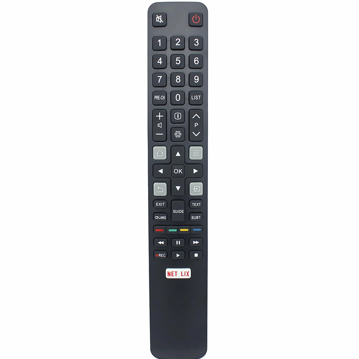 RC802N YAI2 zamiennik pilota do telewizora TCL 65P4USM 50E18US 55E18US 55S6000FS 49C2US 55C2US 65C2US 75C2US 75C2US 32S6000S 40S6000FS 43S6000FS 43S9S6000 0FS