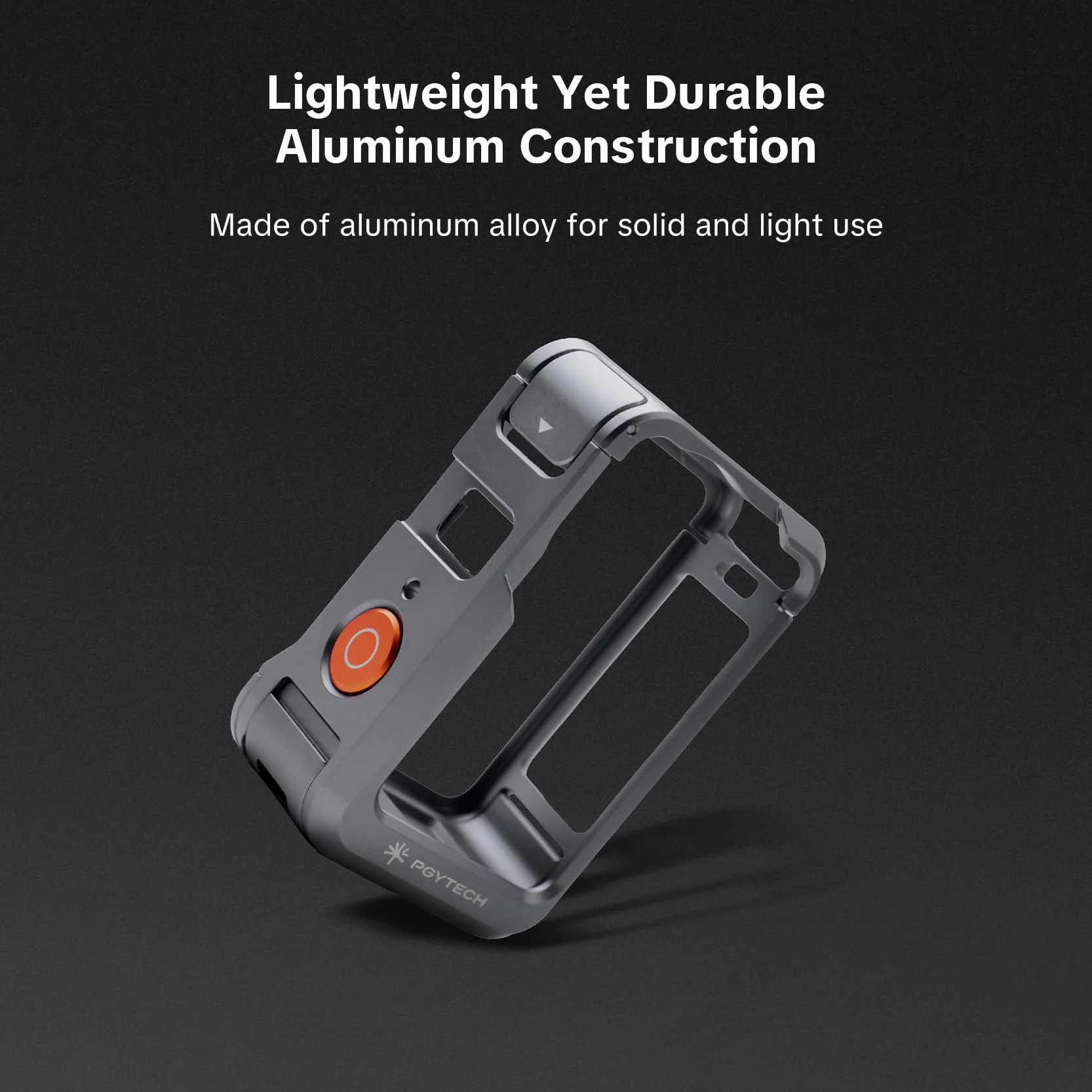 PGYTECH Klatka Aparatu do DJI Osmo Action 6 Obudowa ze Stopu Aluminium 1/4" Zimna Stopka Magnetyczne Szybkie Zwolnienie
