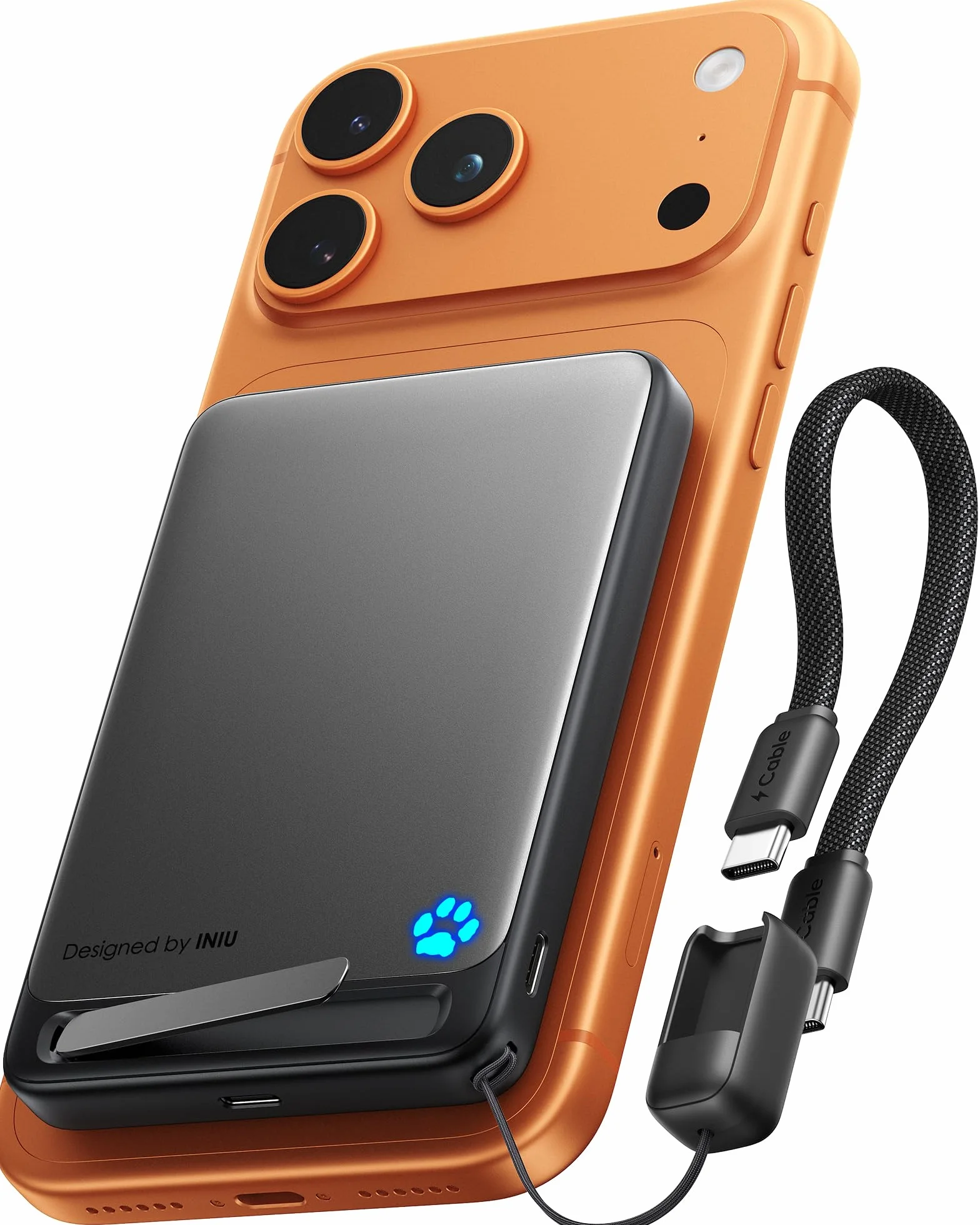 INIU Magnetyczne Powerbank 10000mAh Qi2 15W Bezprzewodowe Szybkie Ładowanie 45W USB-C Przenośna Ładowarka