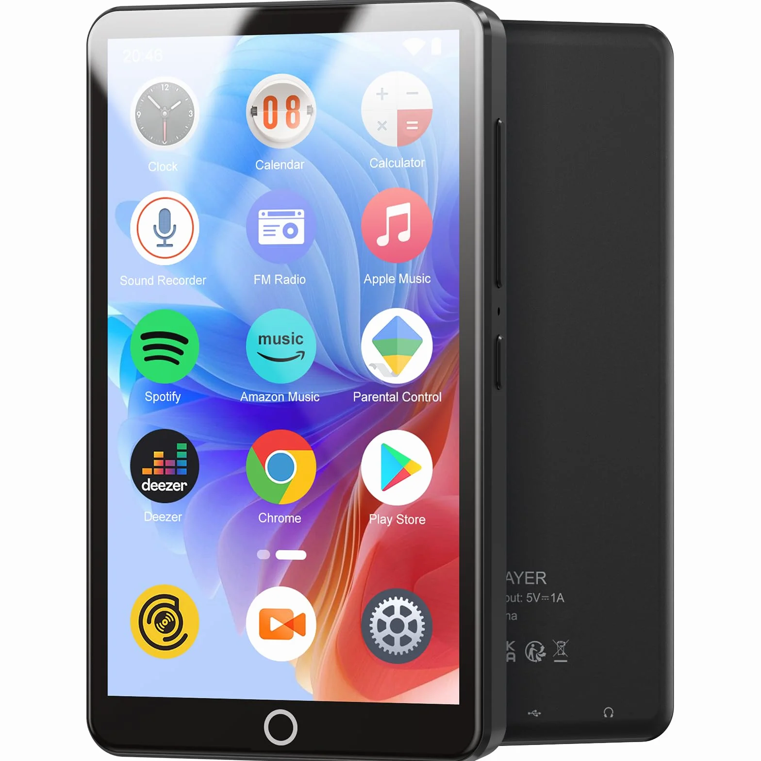 Odtwarzacz MP3 80 GB Bluetooth Wi-Fi 4,02" Ekran Dotykowy Android Player z Kamerą Radio FM
