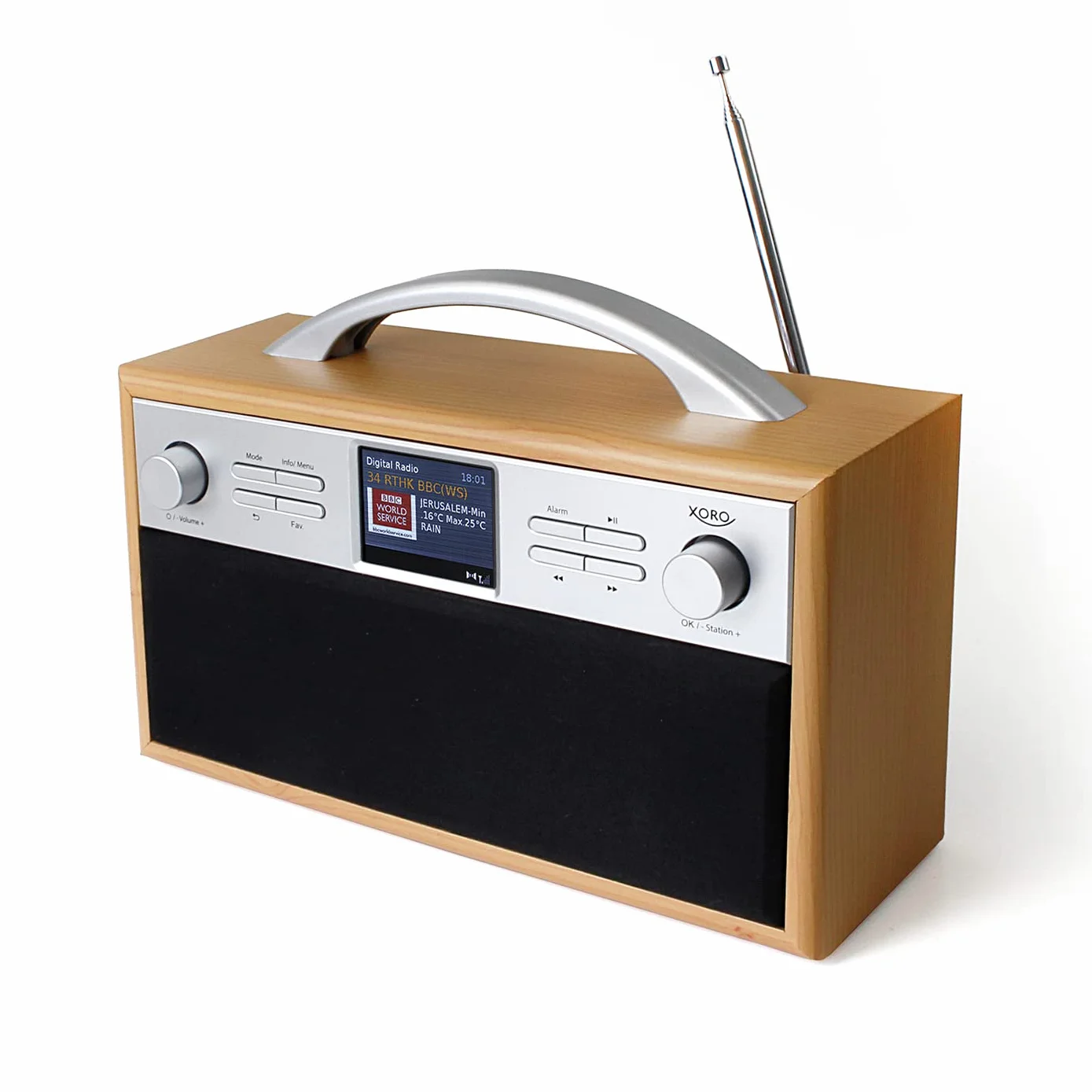 XORO DAB 250IR przenośne radio internetowe DAB+ FM Wi-Fi Bluetooth Spotify Connect 2,4"