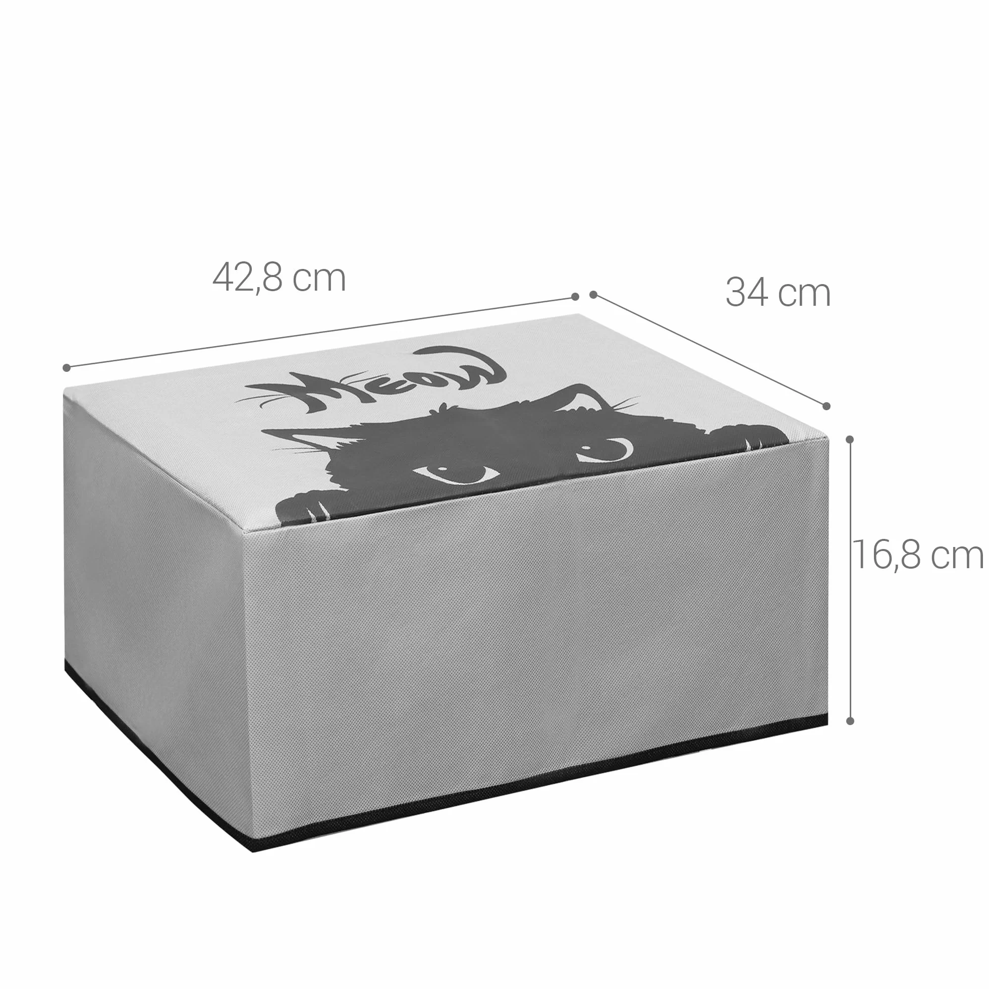 kwmobile Osłona przeciwpyłowa kompatybilna z Canon Pixma TS5350 / TS5351 / TS5352 - etui do drukarki - szary/czarny - Meow Cat