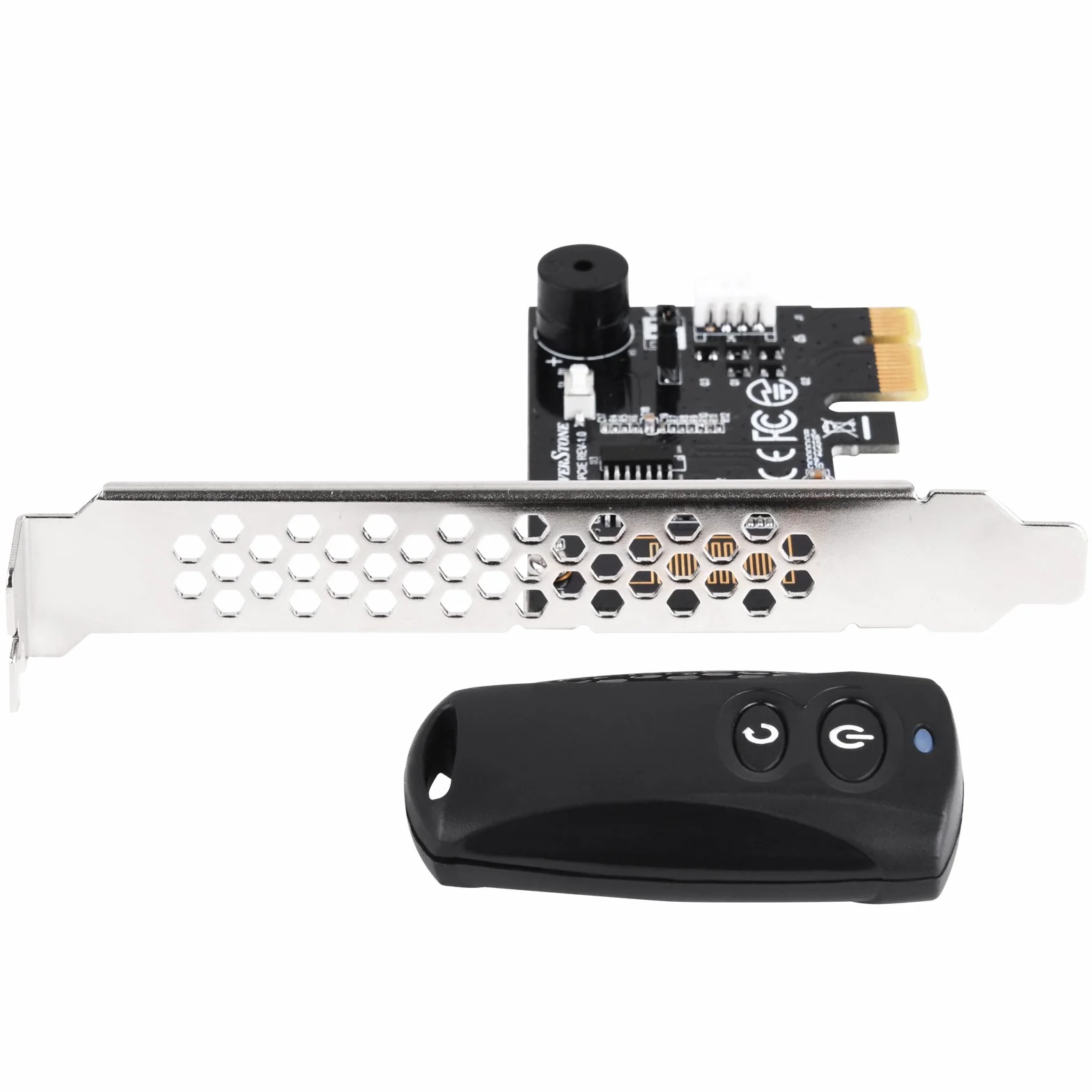 SilverStone SST-ES02-PCIe - 2.4G pilot zdalnego sterowania do PC Power/Reset, wbudowany głośnik PC, PCIe