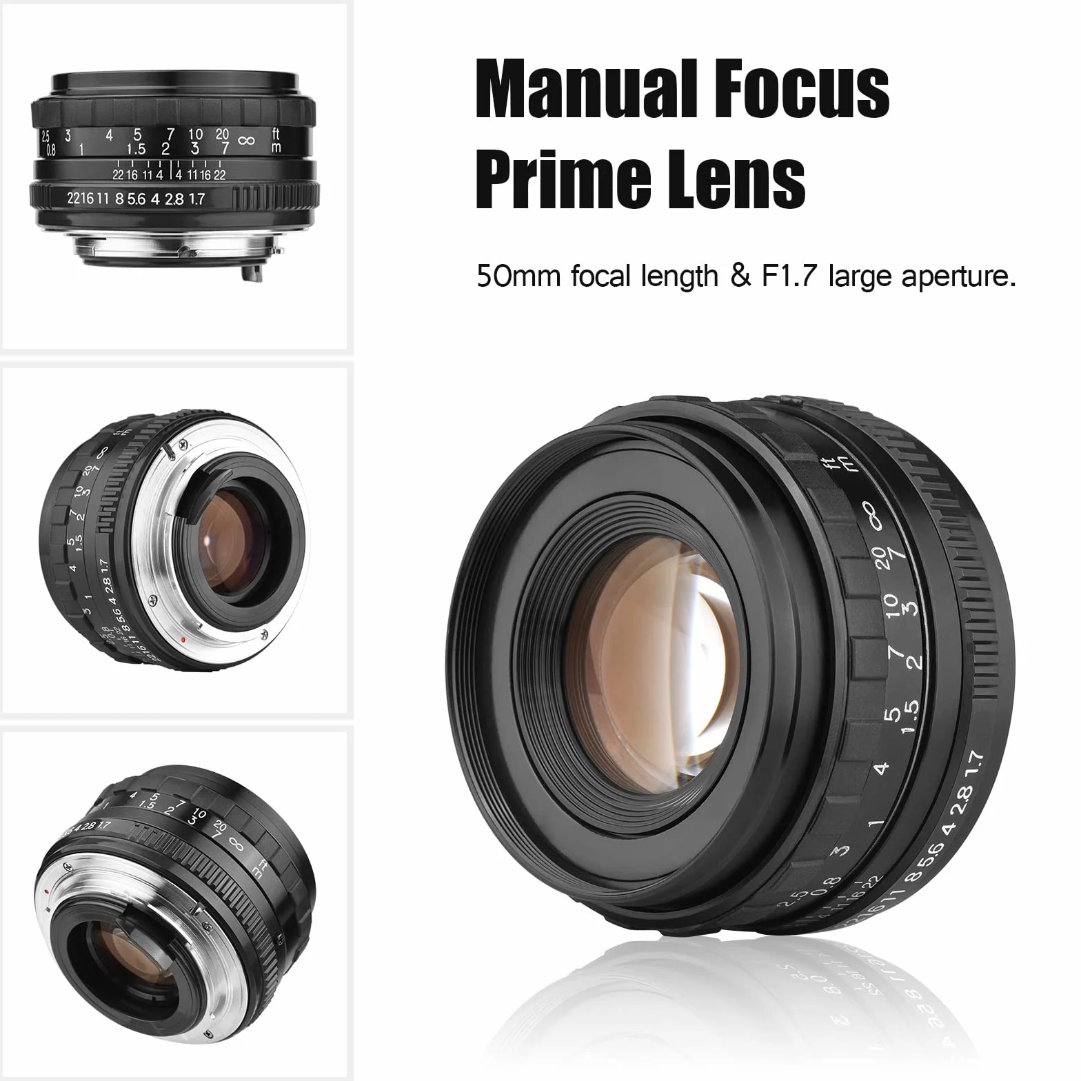 50 mm F1 7 duża przysłona ręczna ostrość obiektywu aparatu PK zamiennik dla kamer pełnoklatkowych K1 K-1 Mark II