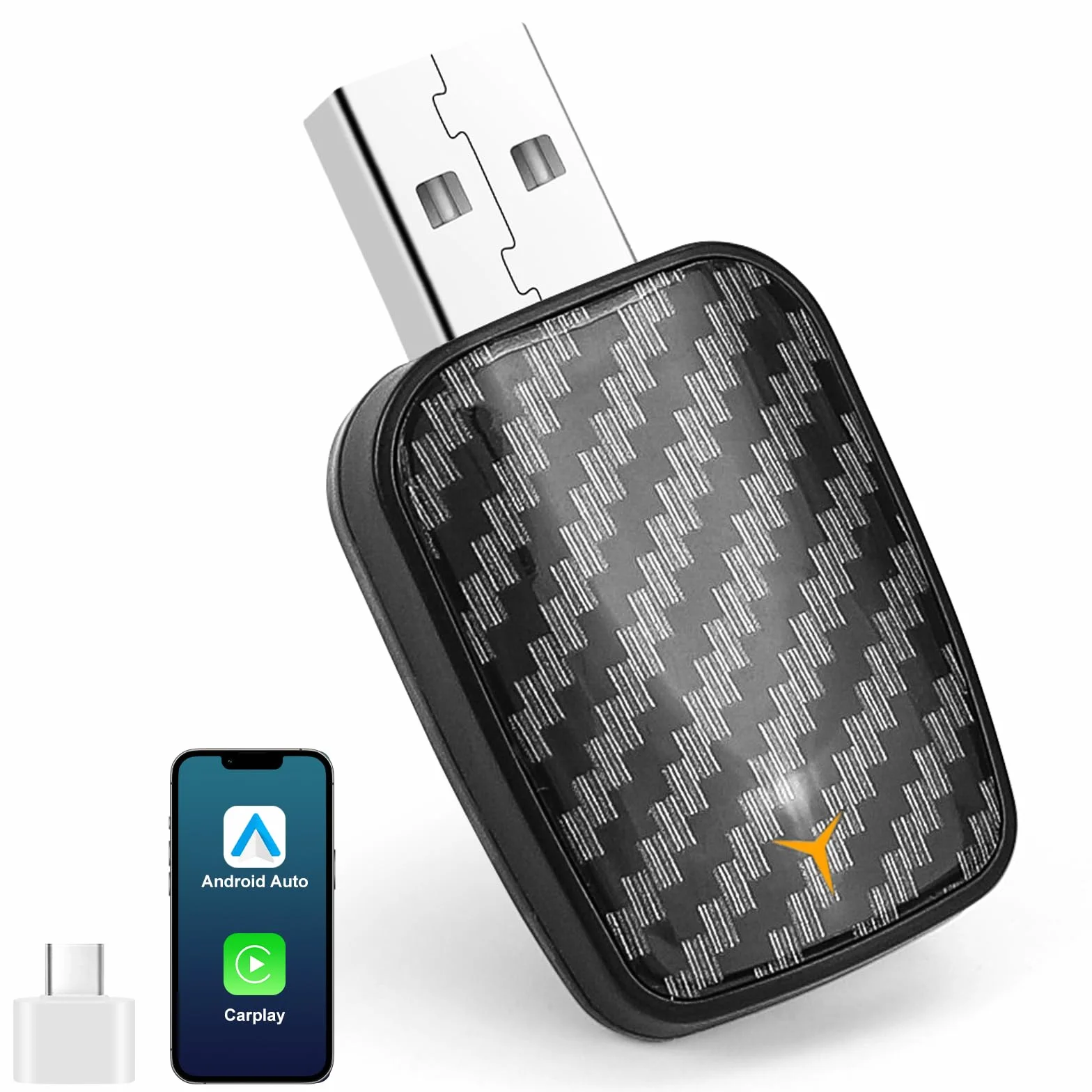 Bezprzewodowy adapter Android Auto i Carplay 2 w 1 - konwertuje przewodowy samochód AA/Carplay na bezprzewodowo
