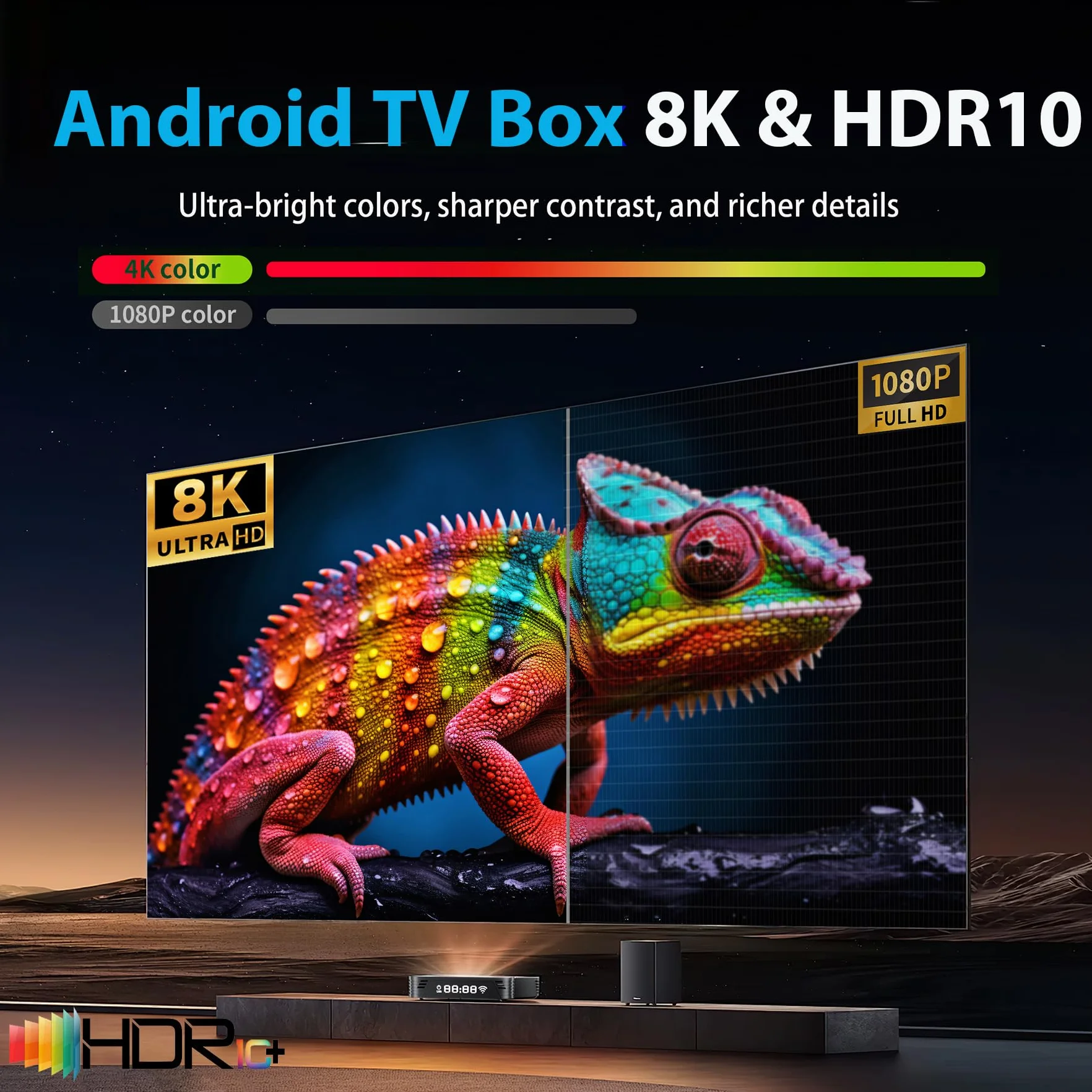 GREVA Android 13.0 TV Box, Android Box 4 GB RAM 32 GB ROM RK3528mini Quad-Core 64bit Cortex-A53 chip, rozdzielczość 8K UHD 2,4 GHz / 5,8 GHz WiFi6 10/100 M LAN Enternet Bluetooth 5.0 Smart TV Box