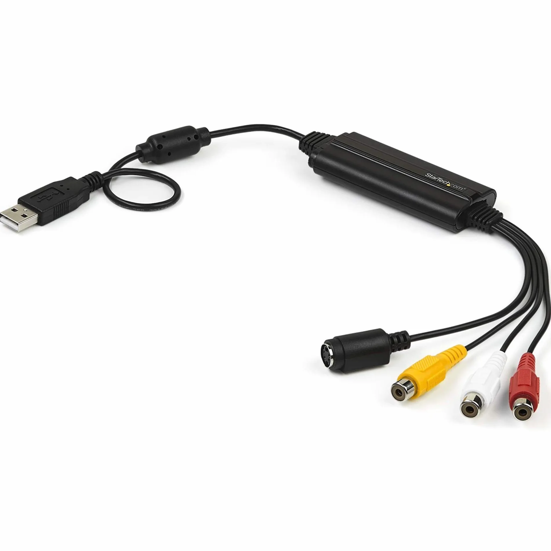StarTech.com Kabel USB do przechwytywania wideo S-Video/Composite na USB 2.0 SD, konwerter analogowo-cyfrowy (SVID2USB232)