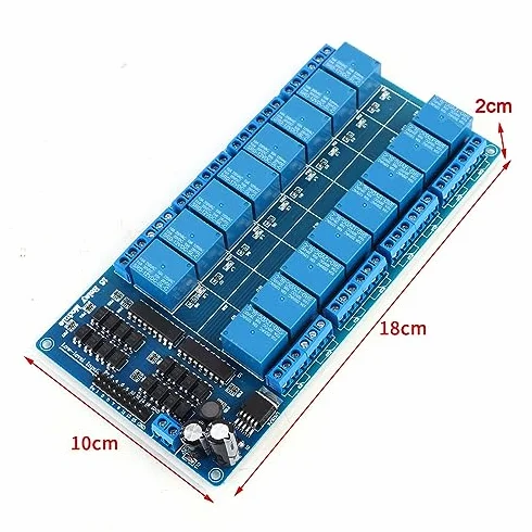 Keenso Ethernet 16-kanałowy moduł przekaźnika - Lan Wan Network Webserver moduł sterujący z portem RJ45 + NC1601, Default