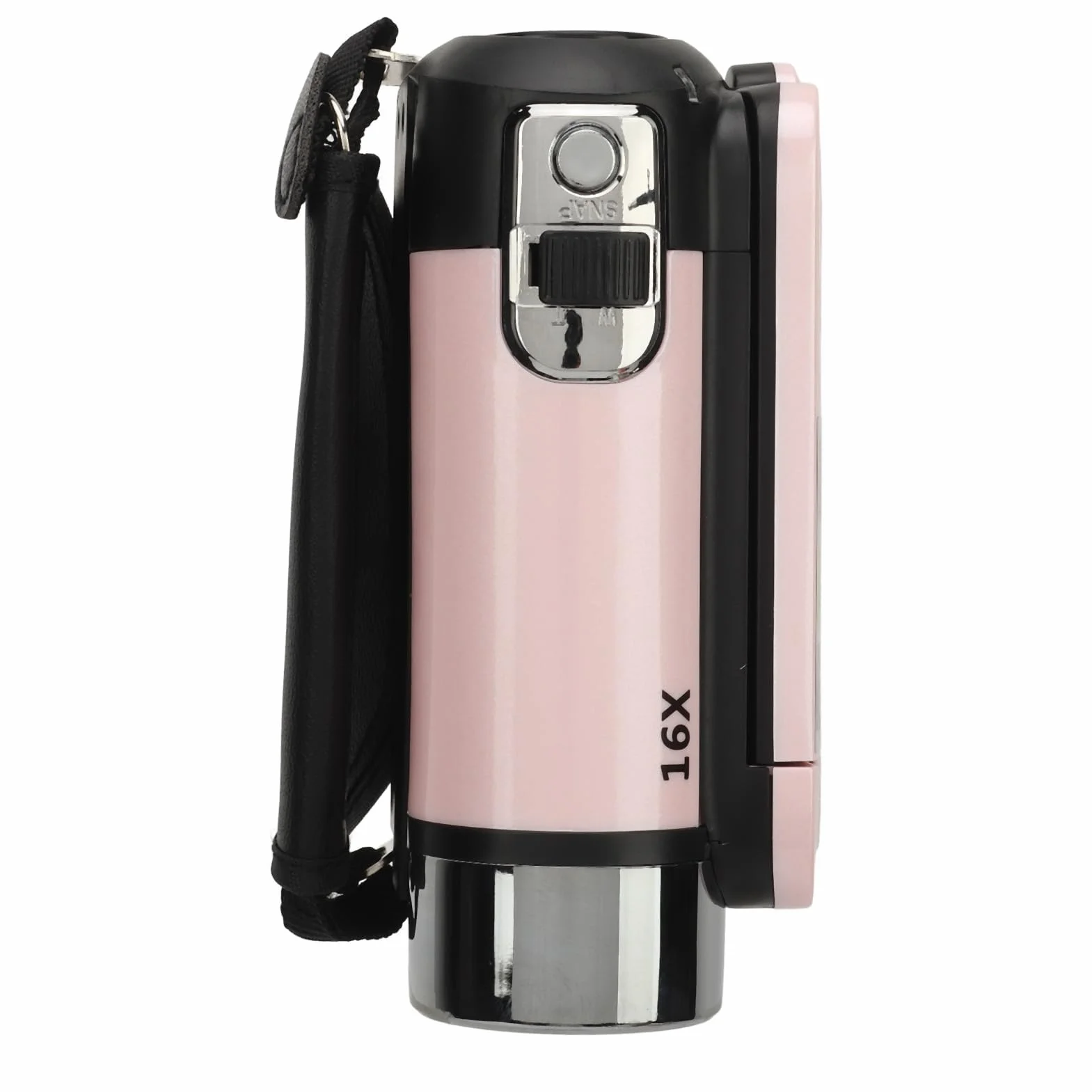 Aparat Cyfrowy HD 1080P, Kamera Wideo do Vlogowania z 16-krotnym Zoomem i 2,4-calowym Obrotowym Ekranem do Robienia zdjęć, Przenośna Kamera do Selfie 16 MP ze światłem (PINK)