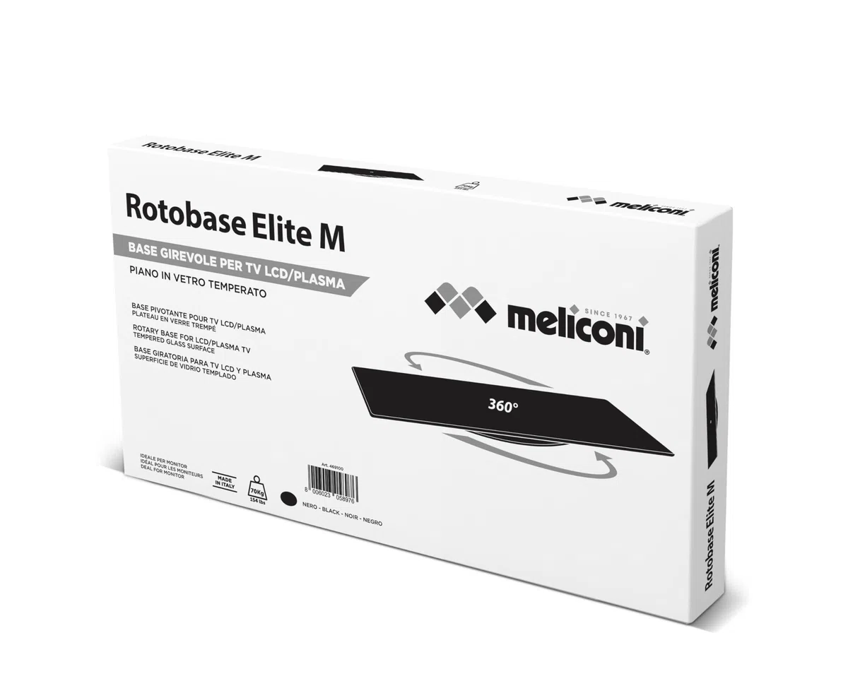 Meliconi Rotobase Elite M 469100 BA1 Stojak pod Telewizor, Czarny, M