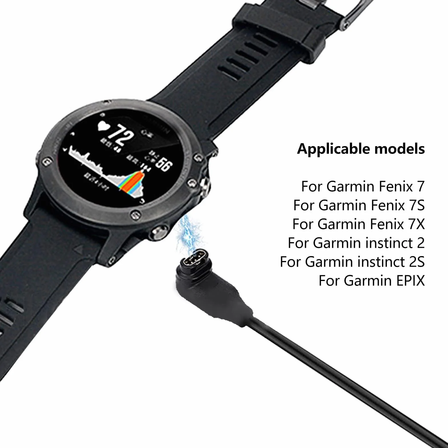Adapter Typu C do Złącza ładowarki Zegarka Konwerter ładowania USB C do do Fenix ​​7 7X 7S Instynkt 2 2S Vivomove 3 3S Forerunner 745 945 55 245M