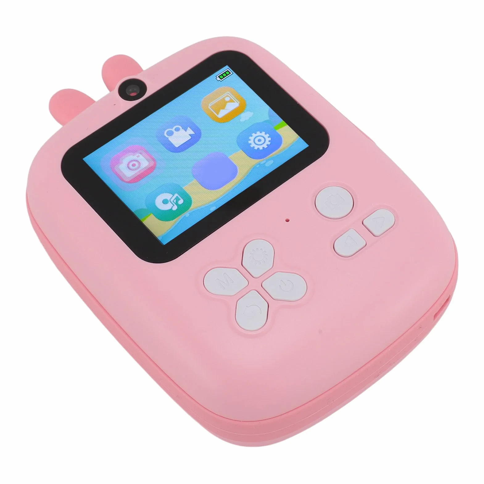 Aparat do Natychmiastowego Drukowania dla Dzieci, Aparat do Drukowania 48M 1080P z Podwójnymi Aparatami z Przodu i z Tyłu, 2,4-calowy Ekran LCD Cyfrowe Kamery Wideo z Kreskówek