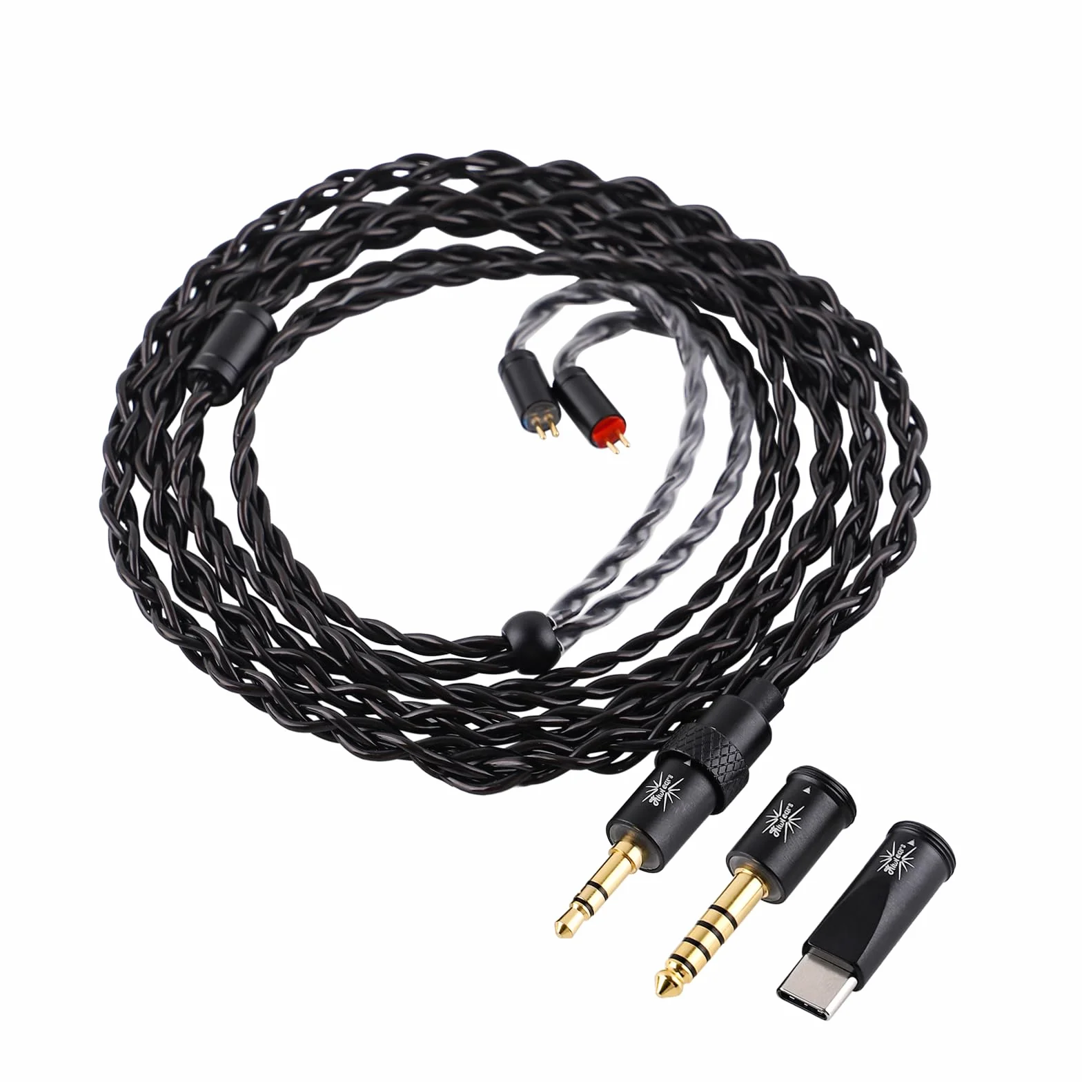 Linsoul Kiwi Ears Terras IEM kabel USB-C 3,5 mm 4,4 mm 4N Single Crystal Copper 32AWG 4-rdzeniowy 1,25 m HiFi