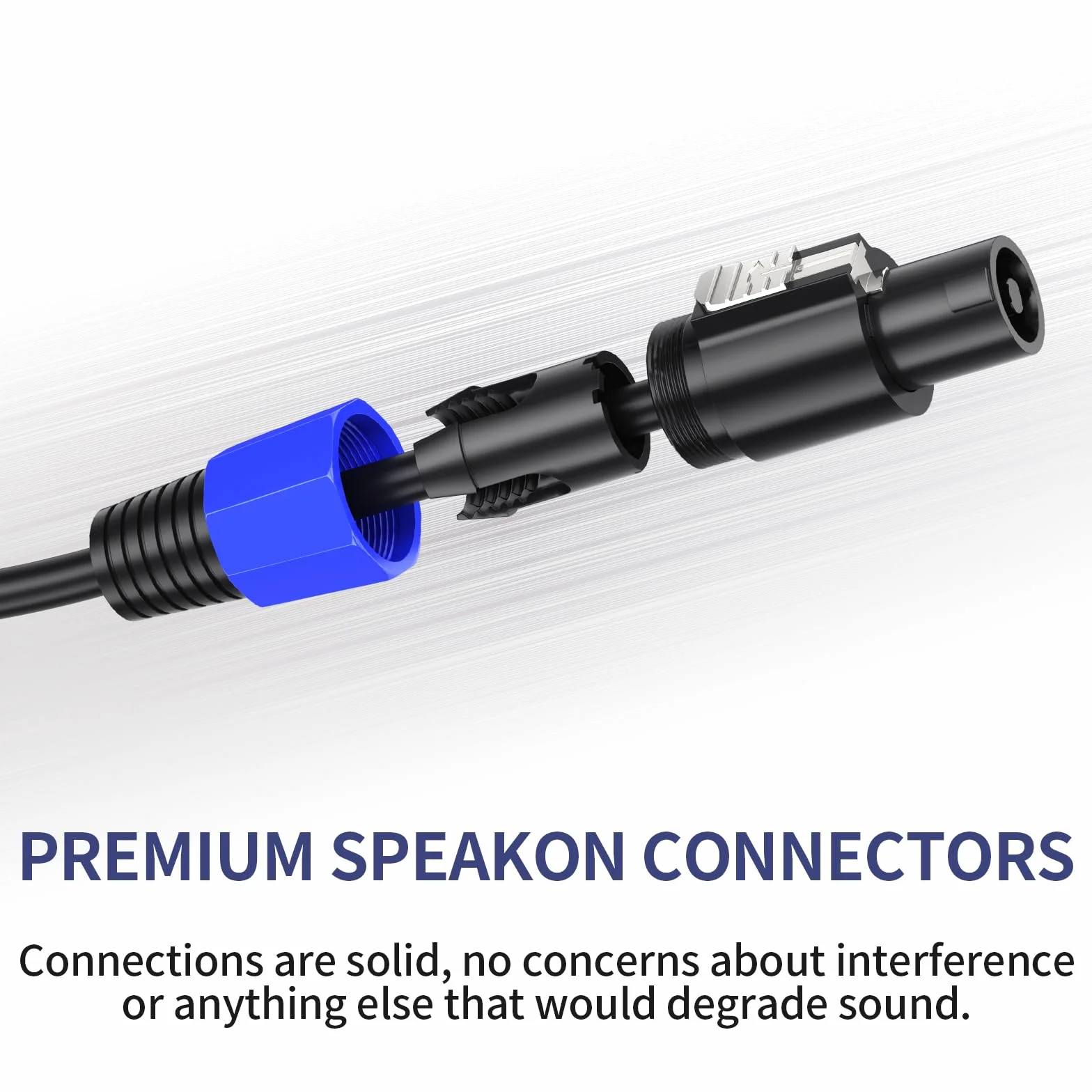 Speakon kabel głośnikowy 20 m 12 AWG z wtyczką Twist Lock DJ PA