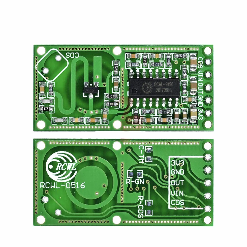 Hailege RCWL-0516 RCWL 0516 Microwave Radar Sensor Human Sensor Body Sensor Module Induction Switch Module Output 3,3 V