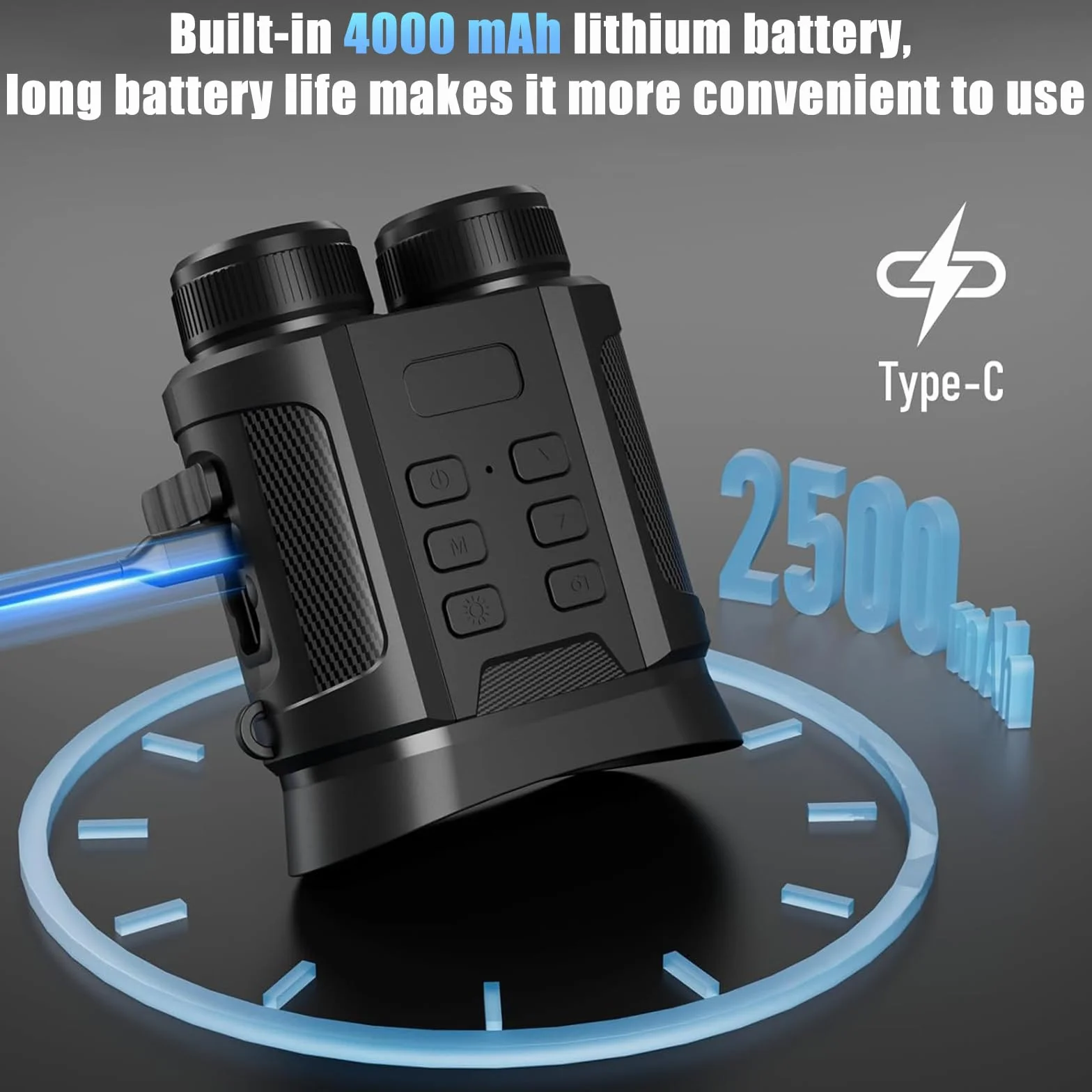 OBEST Noktowizor, 2,4'' HD ekran, lornetka z kamerą do zdjęć i wideo z kartą TF 32 GB, zoom cyfrowy 8x, idealny na kemping, obserwację zwierząt i fotografię