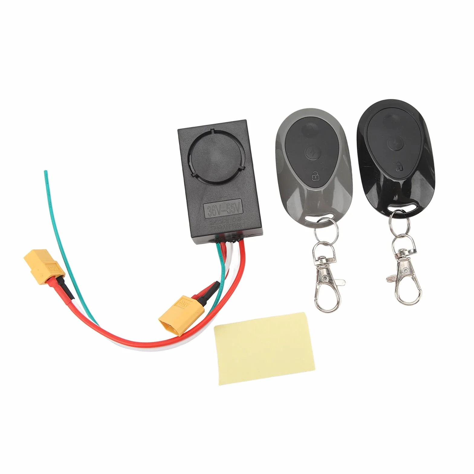 Alarm do Hulajnogi Elektrycznej i Roweru - Zabezpieczenie Przed Kradzieżą Skutera, 115 DB Głośności, Z Pilotem, Do Interfejsu XT60 36-55 V