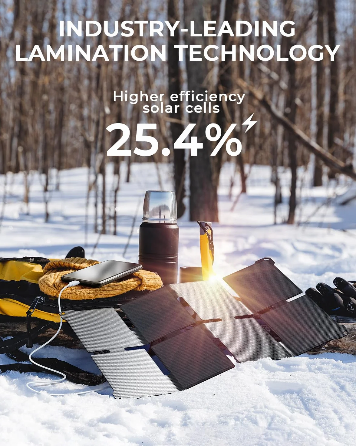 [Rozmiar kieszonkowy] BigBlue 25 W miniaturowa przenośna ładowarka solarna, składany panel słoneczny z 2 portami USB A/C, IP68 do użytku na zewnątrz, kompatybilna z telefonami, tabletami