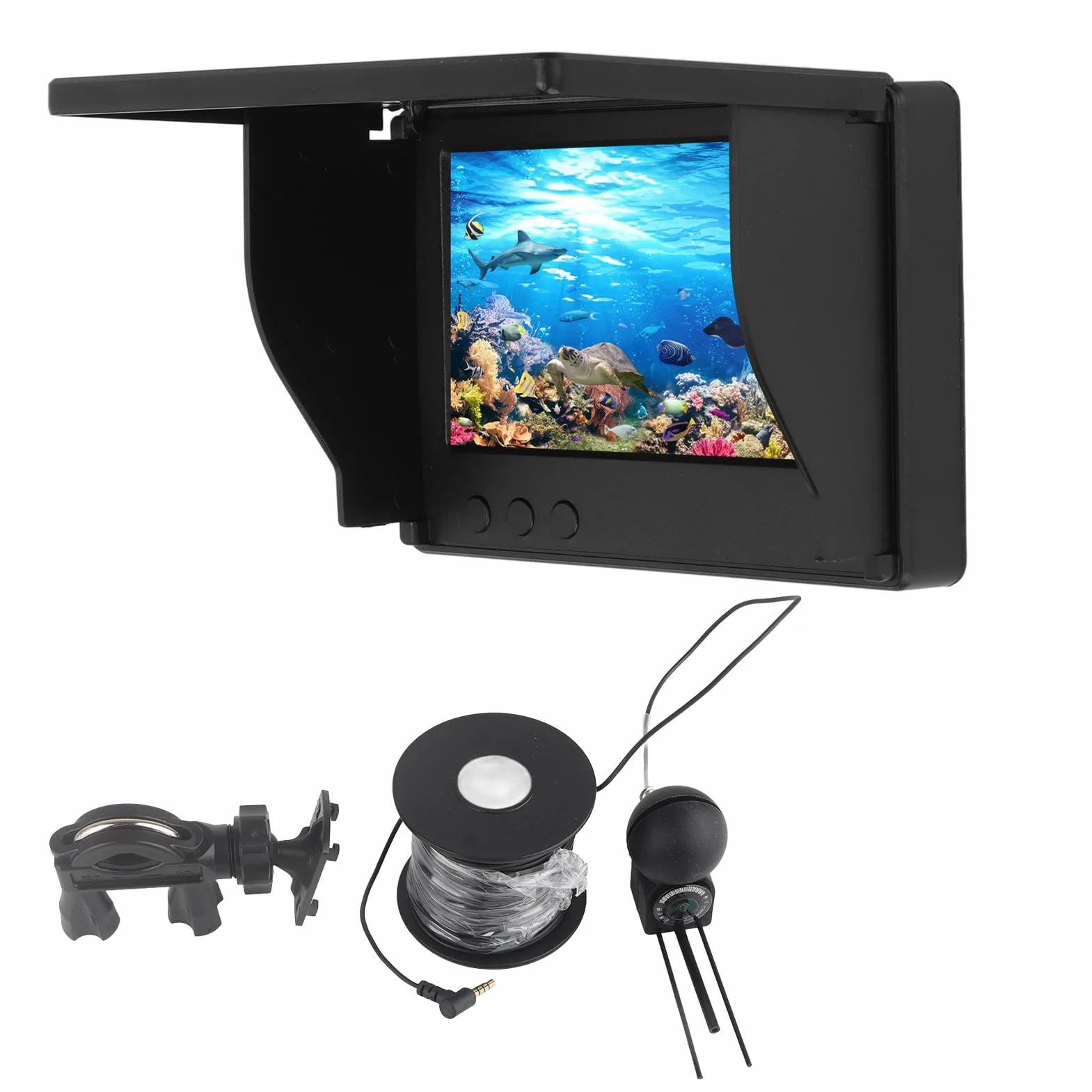 Przenośny Wykrywacz Ryb Wideo 4,3-calowy Monitor LCD Zestaw do Podwodnego Wędkowania