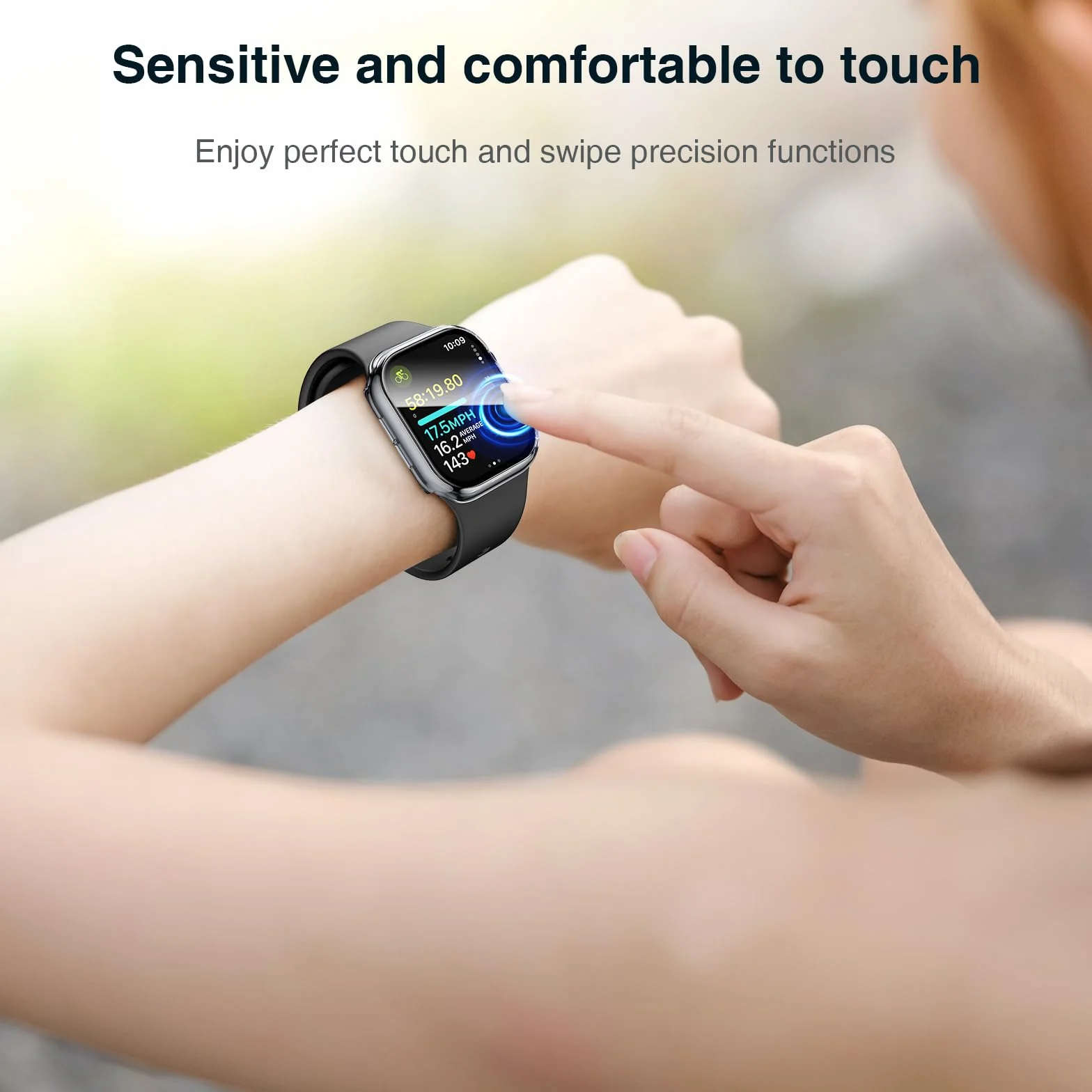 LK 2 sztuki etui ochronne do Apple Watch Series 11/10, folia ochronna na wyświetlacz 42 mm, twardość 9H, czysta HD, pełna ochrona, odporne na zarysowania, twarde etui ochronne z poliwęglanu do iWatch