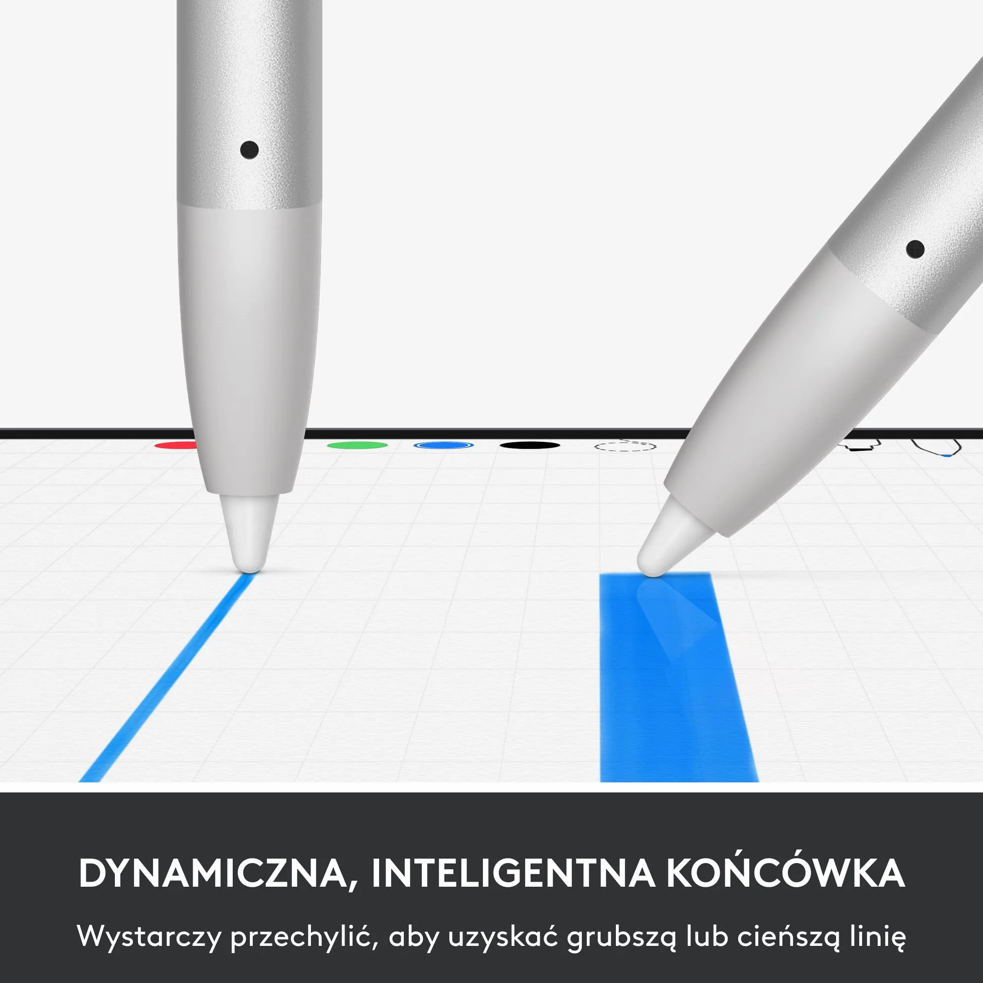 Logitech Crayon, cyfrowy rysik do iPada (z portami USB-C) wykonany w technologii Apple Pencil, doskonała precyzja bez opóźnień oraz dynamiczna, inteligentna końcówka + szybkie ładowanie USB-C - Srebro
