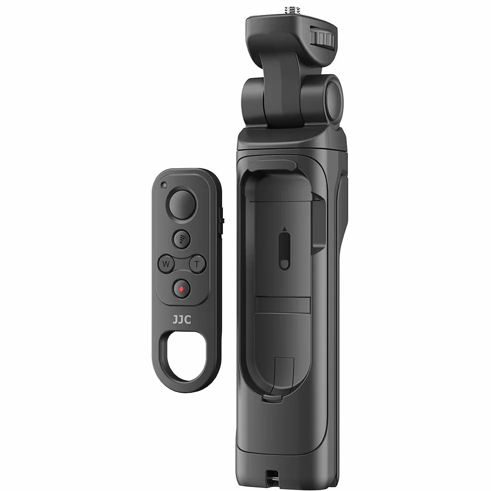 JJC Statyw biurkowy z uchwytem Vlog z pilotem Bluetooth TG-BT1 do Fujifilm X100VI X-S20, X-H2S, X-H2, X-T5, X-T4, X-T3, X-T30 II, X-T30, X-S10 stabilizator wideo kamery