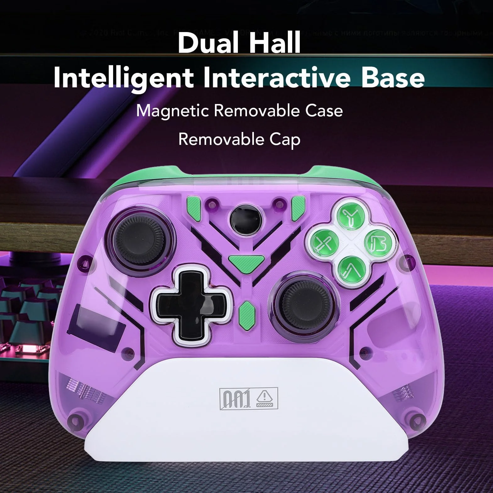 Interaktywny Kontroler Gier z Ekranem, Kontroler Gier z Efektem Halla na PC, IOS, Android, Joystick Gamepada, Czujnik Ruchu, światło RGB, Połączenie Bluetooth i 2.4G