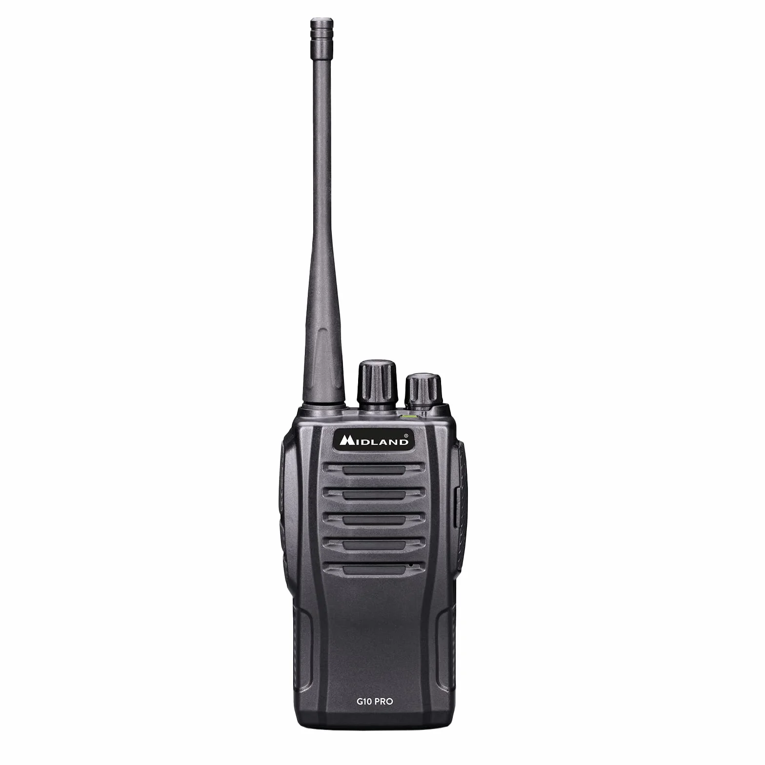 Midland G10 Pro C1107.04, Walkie Talkie Ricaricabile, Radio Ricetrasmittente Pół Profesjonalne z 32 Kanałami PMR446, 50 Tonami CTCSS, 116 Kodami DCS, Bateria Li-Ion 1200mAh, Czarny z Ładowarką
