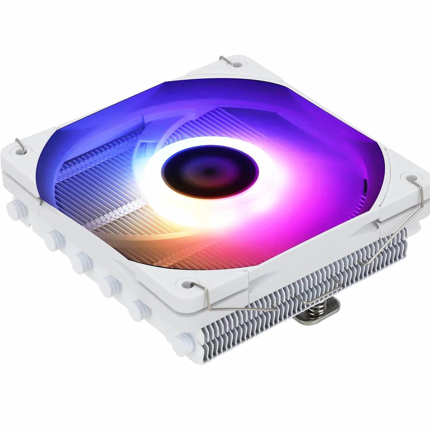 THERMALRIGHT AXP120-X67 BIAŁY ARGB niskoprofilowy chłodnik powietrza do CPU z prawym 120-mm-TL-C12015W-S wentylatorem PWM, 6 heatpipes, 67 mm wysokości, dla AMD AM4/Intel LGA 1700/1150/1151/1155/1156