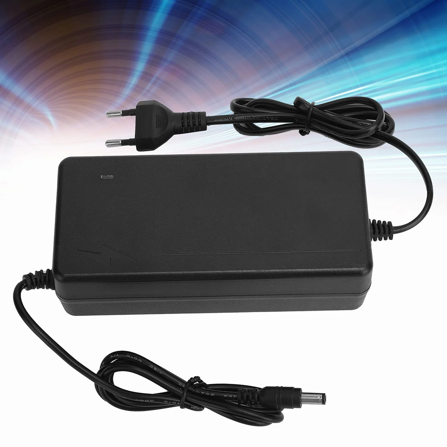 Ładowarka baterii litowej, zasilacz DC 54.6V 2A Wtyczka EU 100-240V do pojazdów elektrycznych do akumulatorów