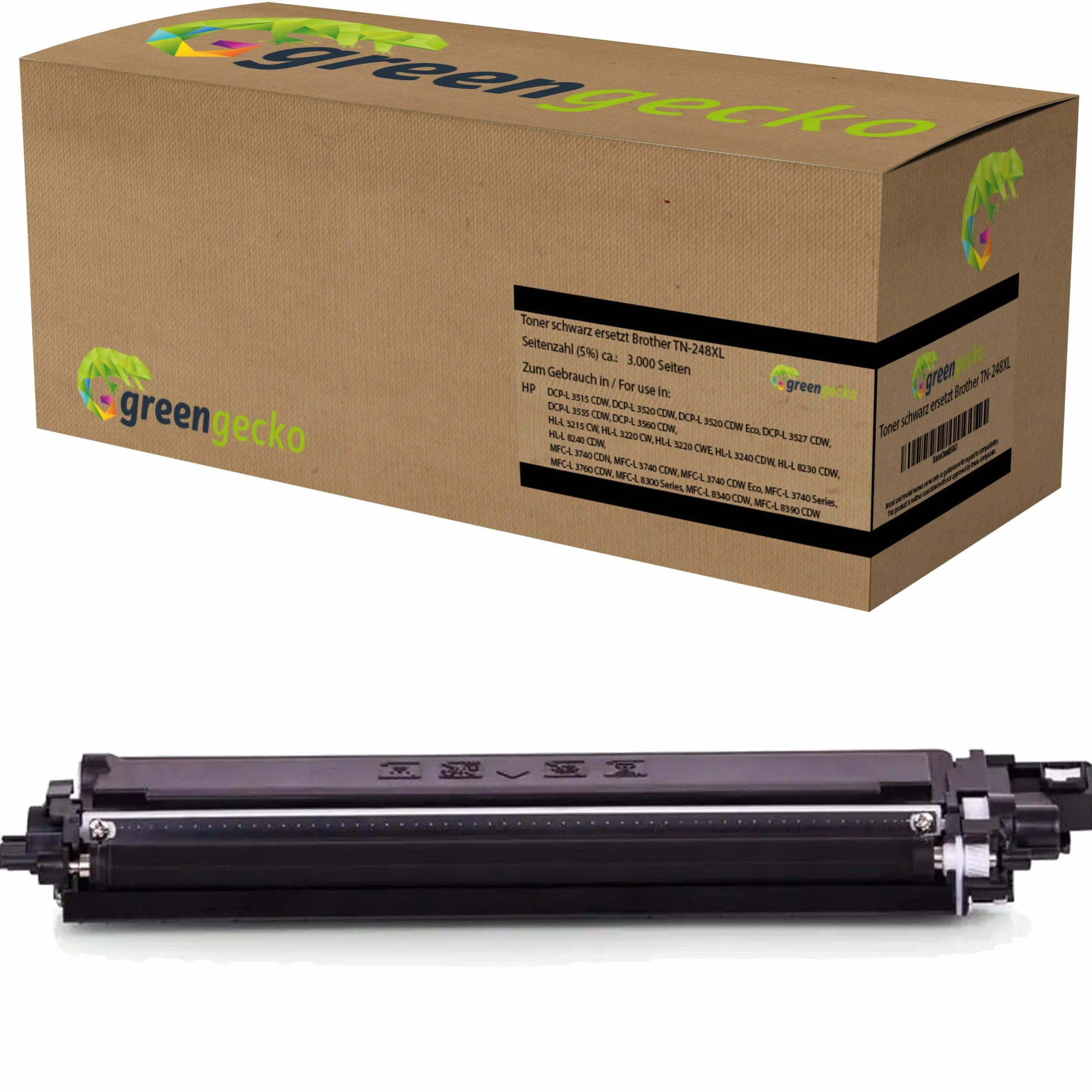 Toner XL Multipack zastępuje Brother TN-248XL, do DCP-L 3515 3520 3527 3555 3560, HL-L 3215 3220 3240 8230 8240, MFC-L 3740 3760 8300 8340 8390 czarny, cyjan, żołądek TA, żółte wkłady z chipem