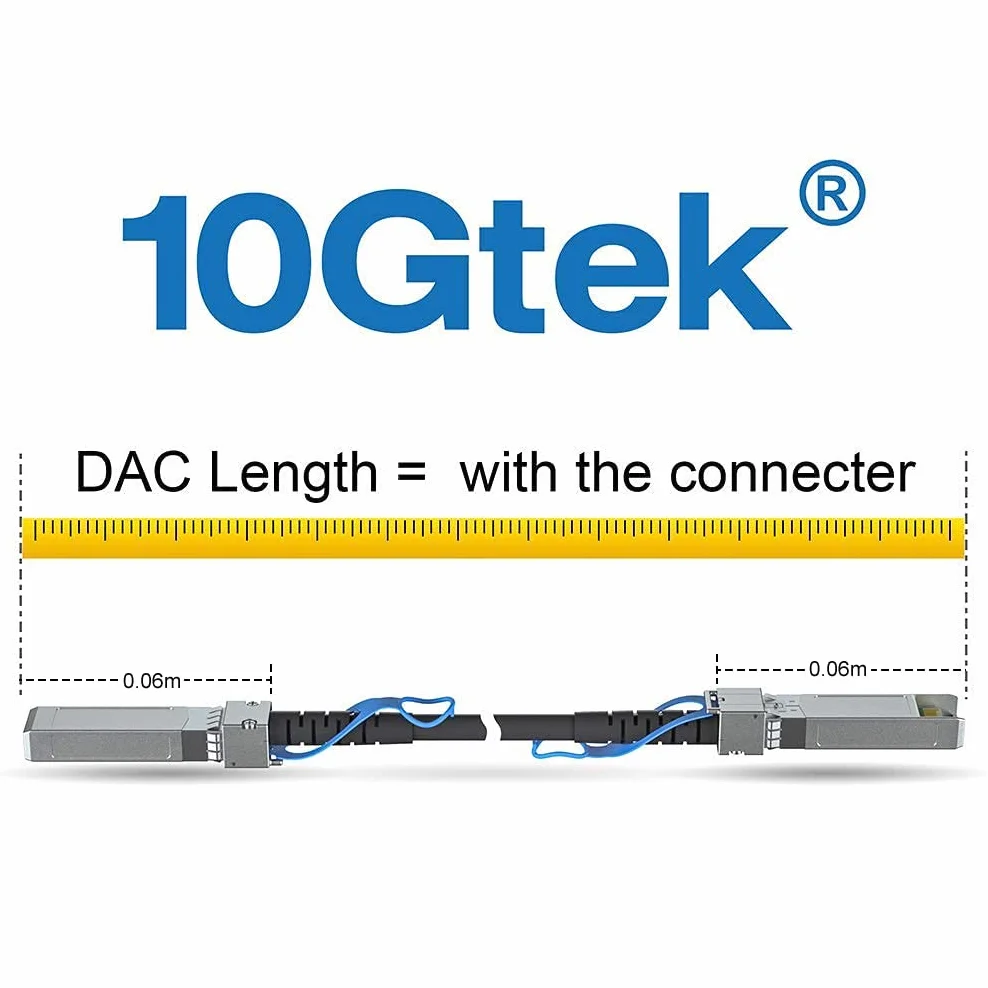 [4 Pack] 10G SFP+ DAC Twinax Cable 0.5-Meter (1.65ft), Direct Attach Copper Patch Passive Cable for Cisco, Ubiquiti UniFi, TP-Link, Netgear, D-Link, Zyxel, Mikrotik and More