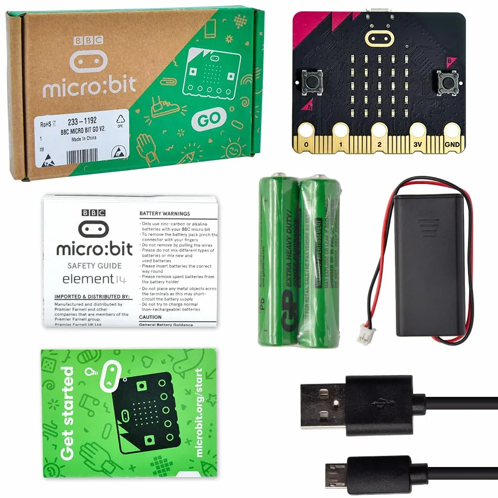 KEYESTUDIO Podstawowy zestaw startowy do mikrobitów BBC, z płytą mikrobitową, kablem micro USB