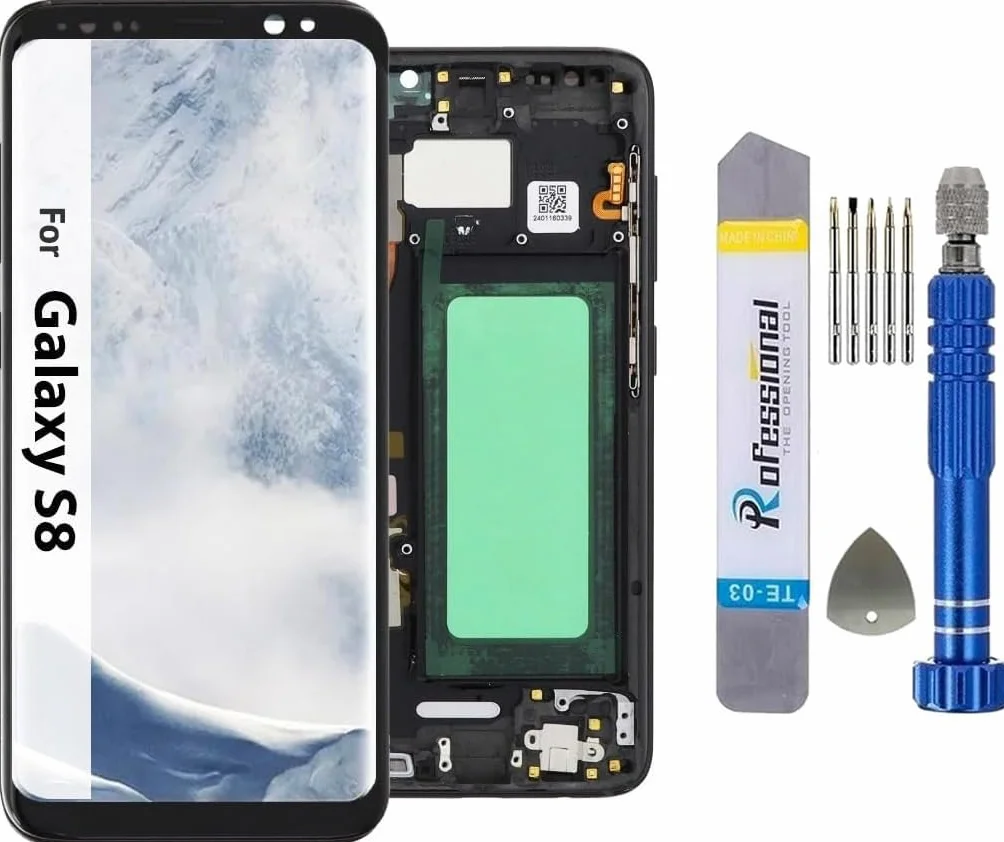 It'Go Full INCELL wyświetlacz do Samsung S8 G950 LCD ekran zastępczy ekran dotykowy z narzędziami, czarny z ramką, wysoka jakość